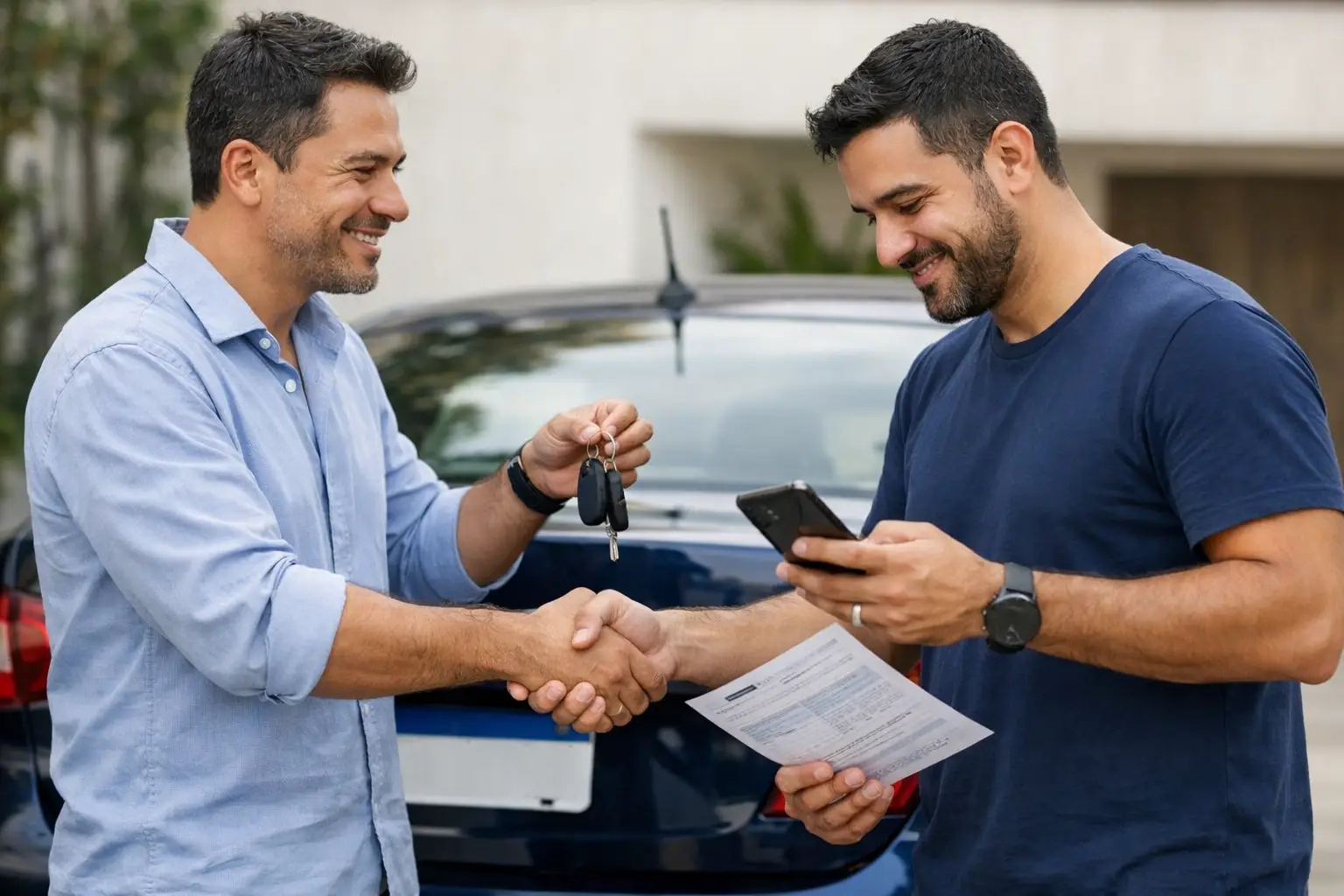 Vendedor recebe à vista com carro parcelado?