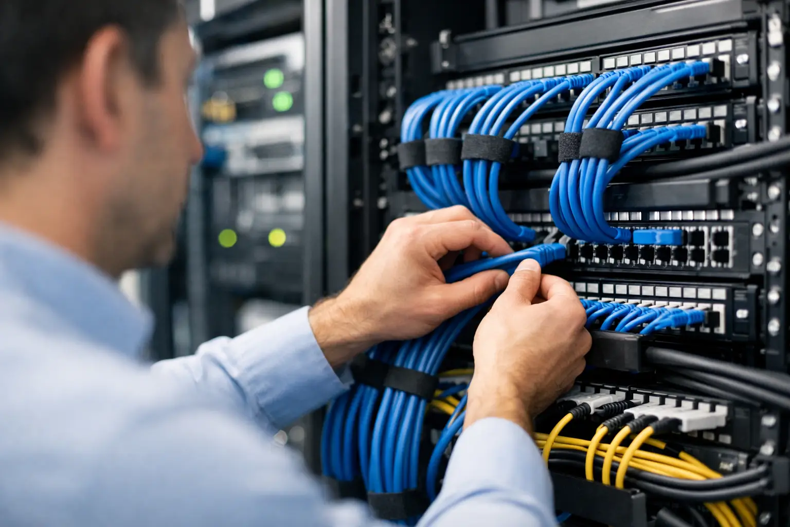 Ordenamiento de racks de red sin riesgos