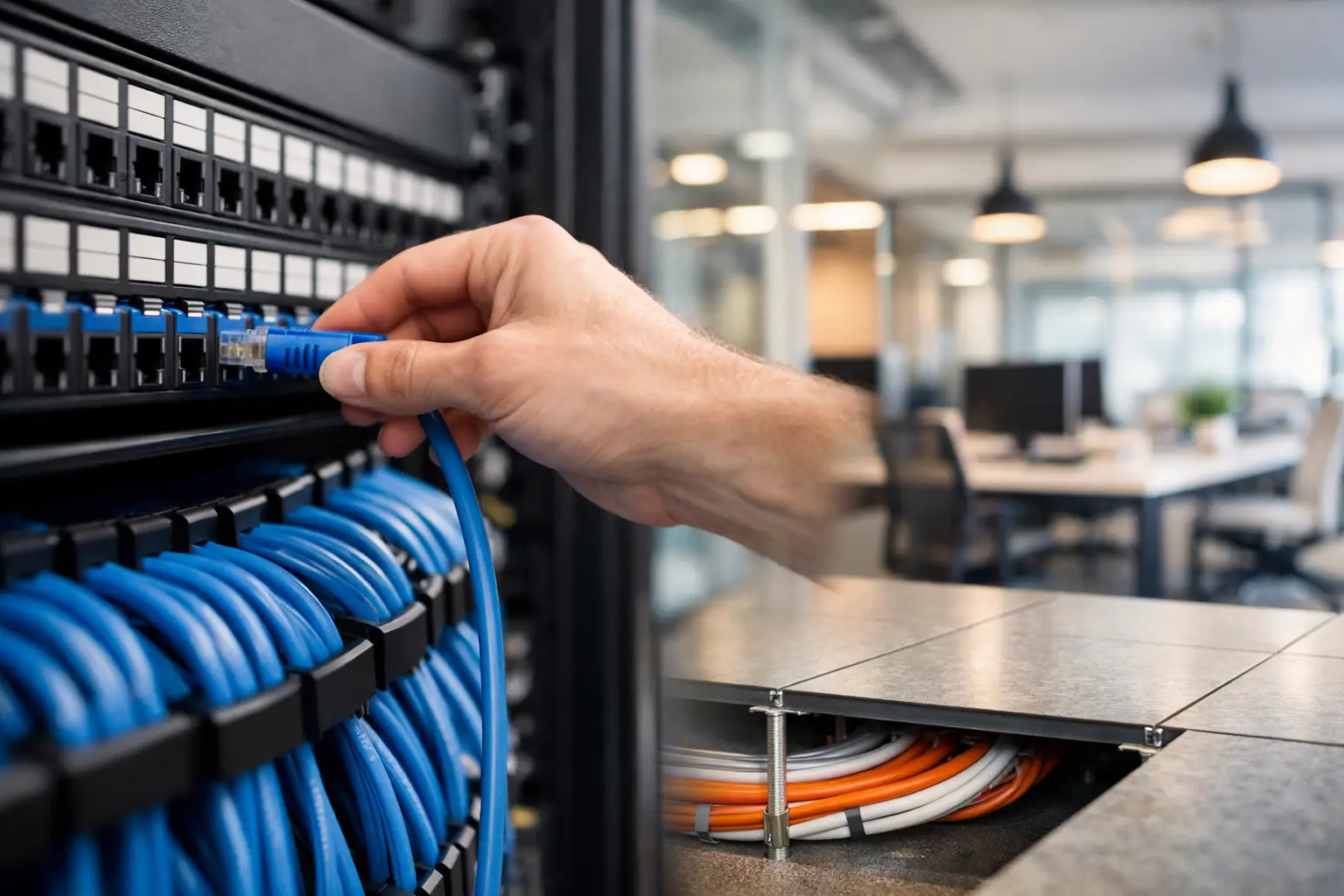 Cableado estructurado para oficinas bien resuelto