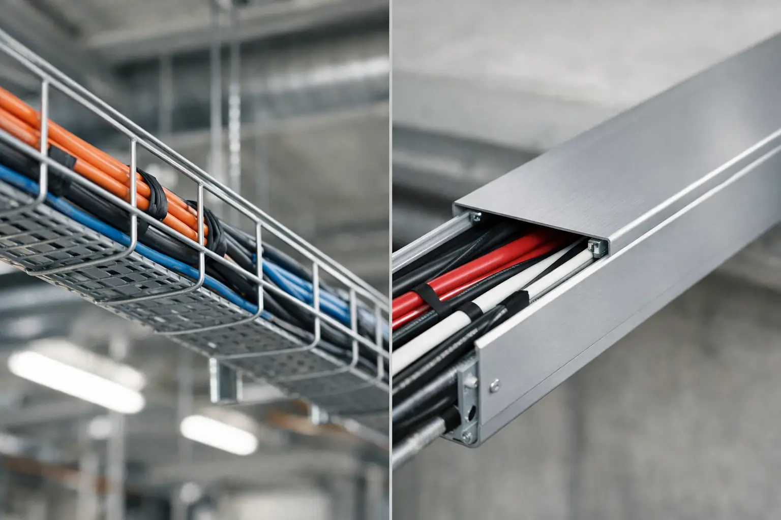 Charola y canaleta para cableado: cuál conviene