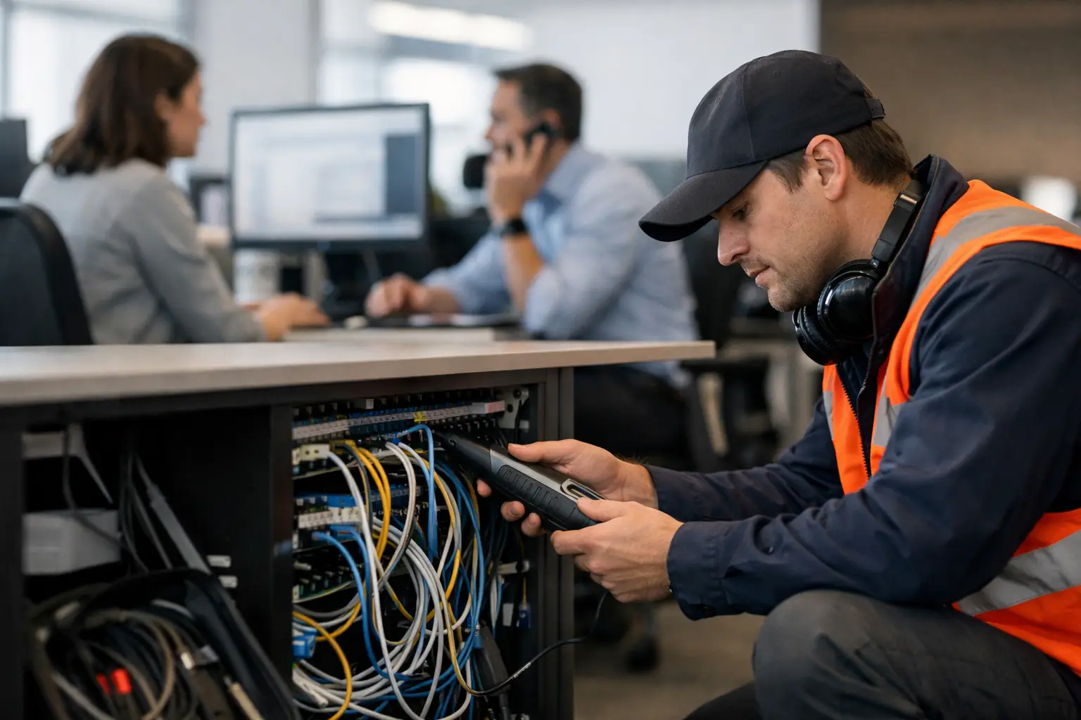 Cómo auditar cableado de oficina sin parar operación
