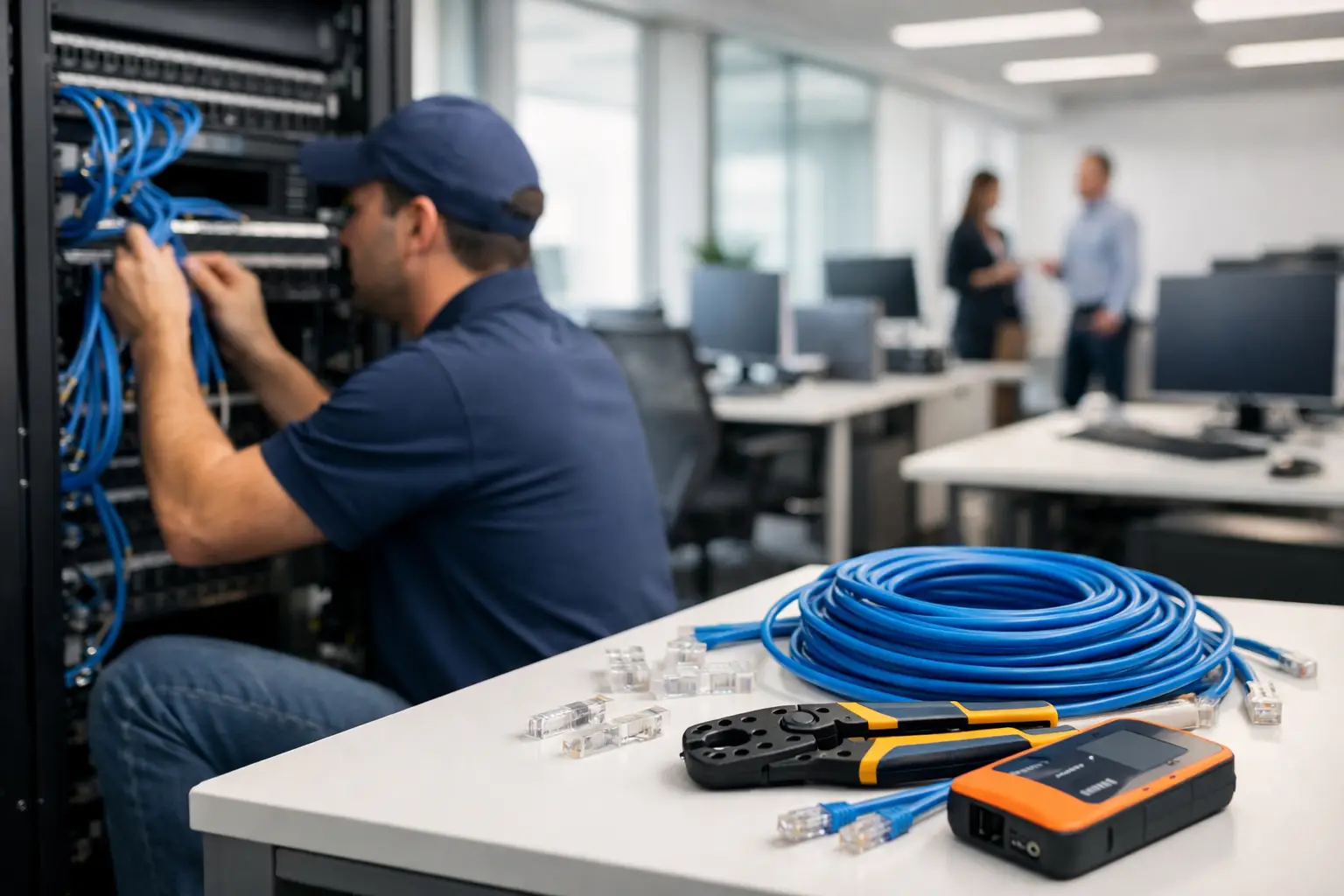 Instalación de cableado estructurado en oficinas