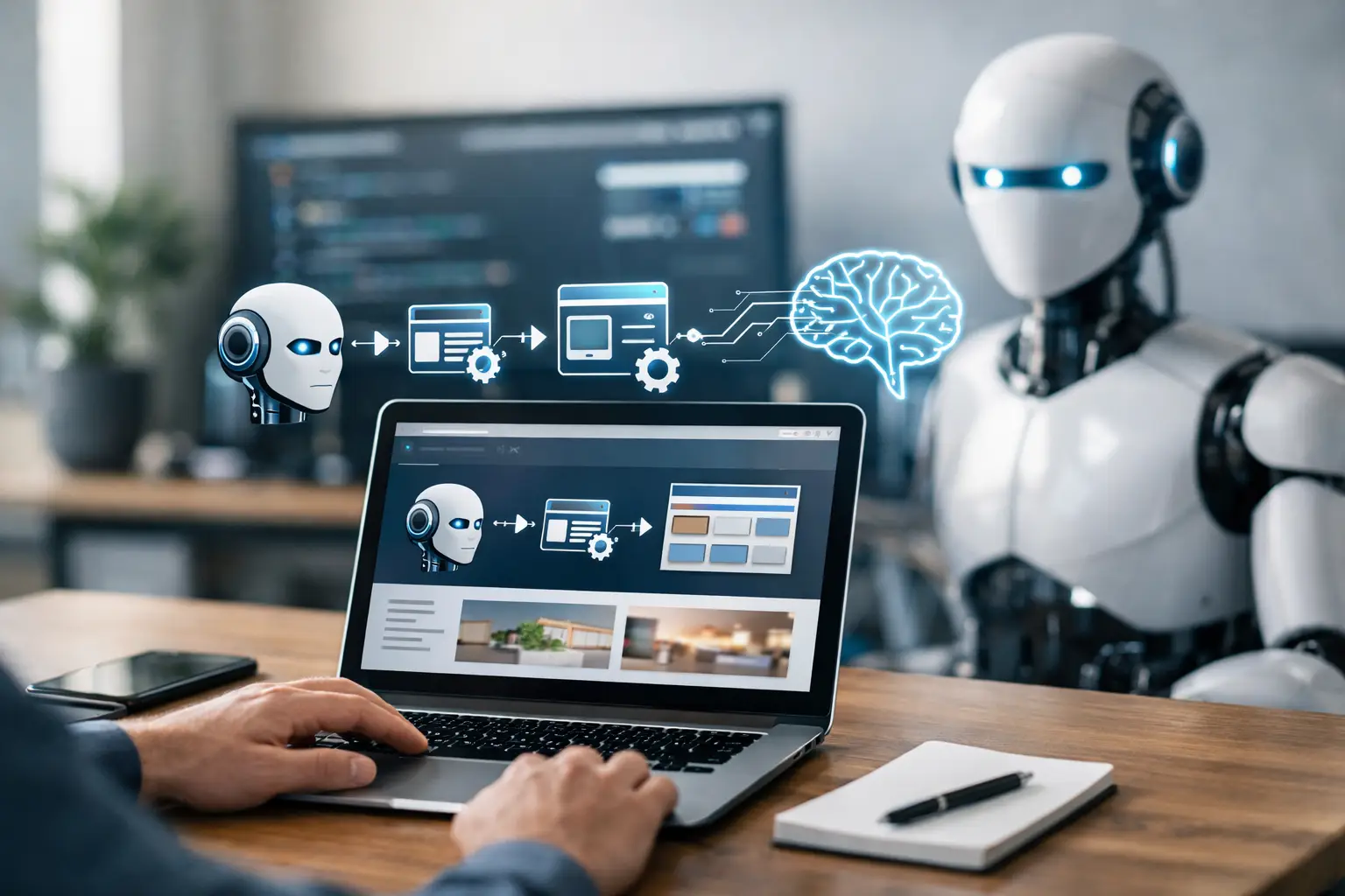 AI website automation workflow käytännössä