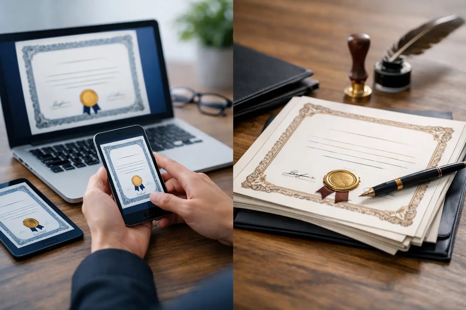 Digital Certificates vs Manual Templates
