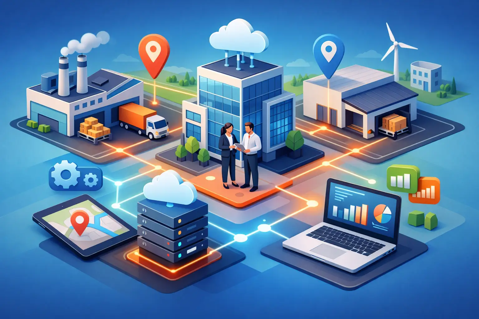 Standortübergreifende Betriebsabläufe digitalisieren