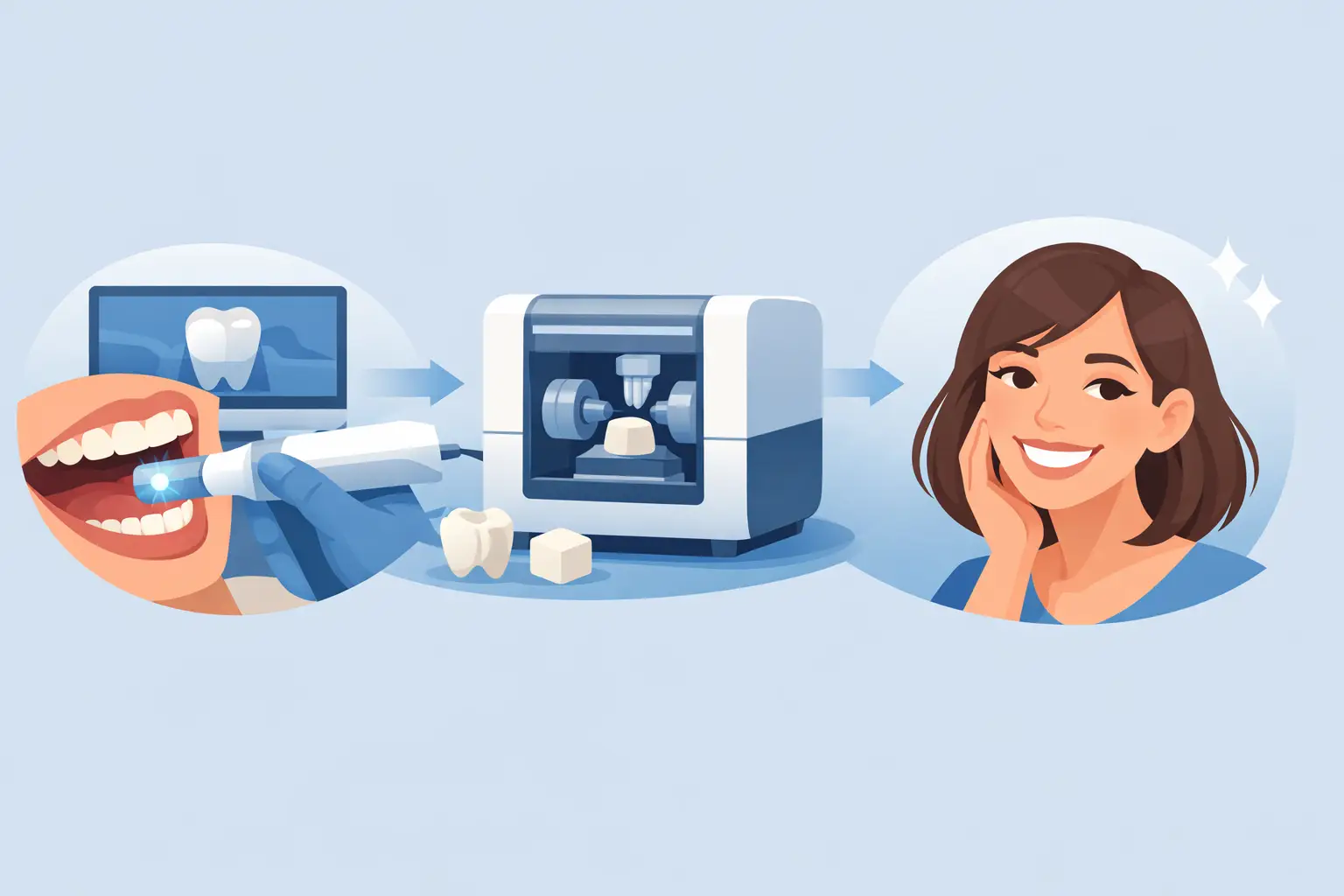 How Same Day Crowns Work From Scan to Smile