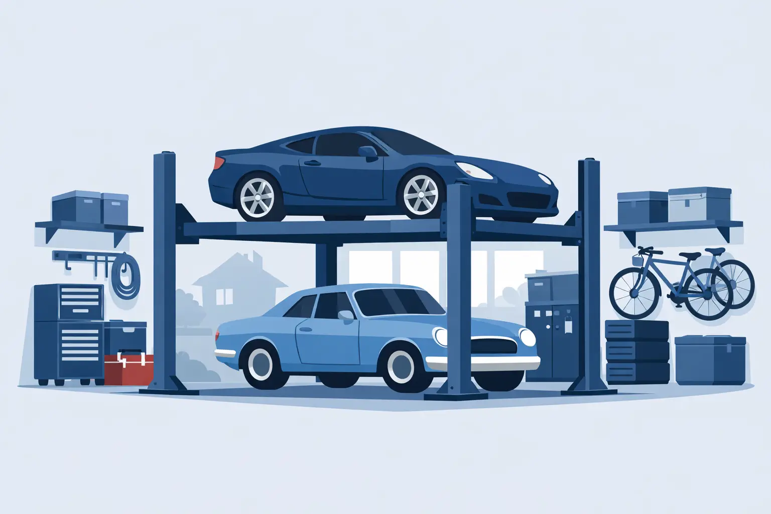Four Post Lift Storage: What Your Garage Needs