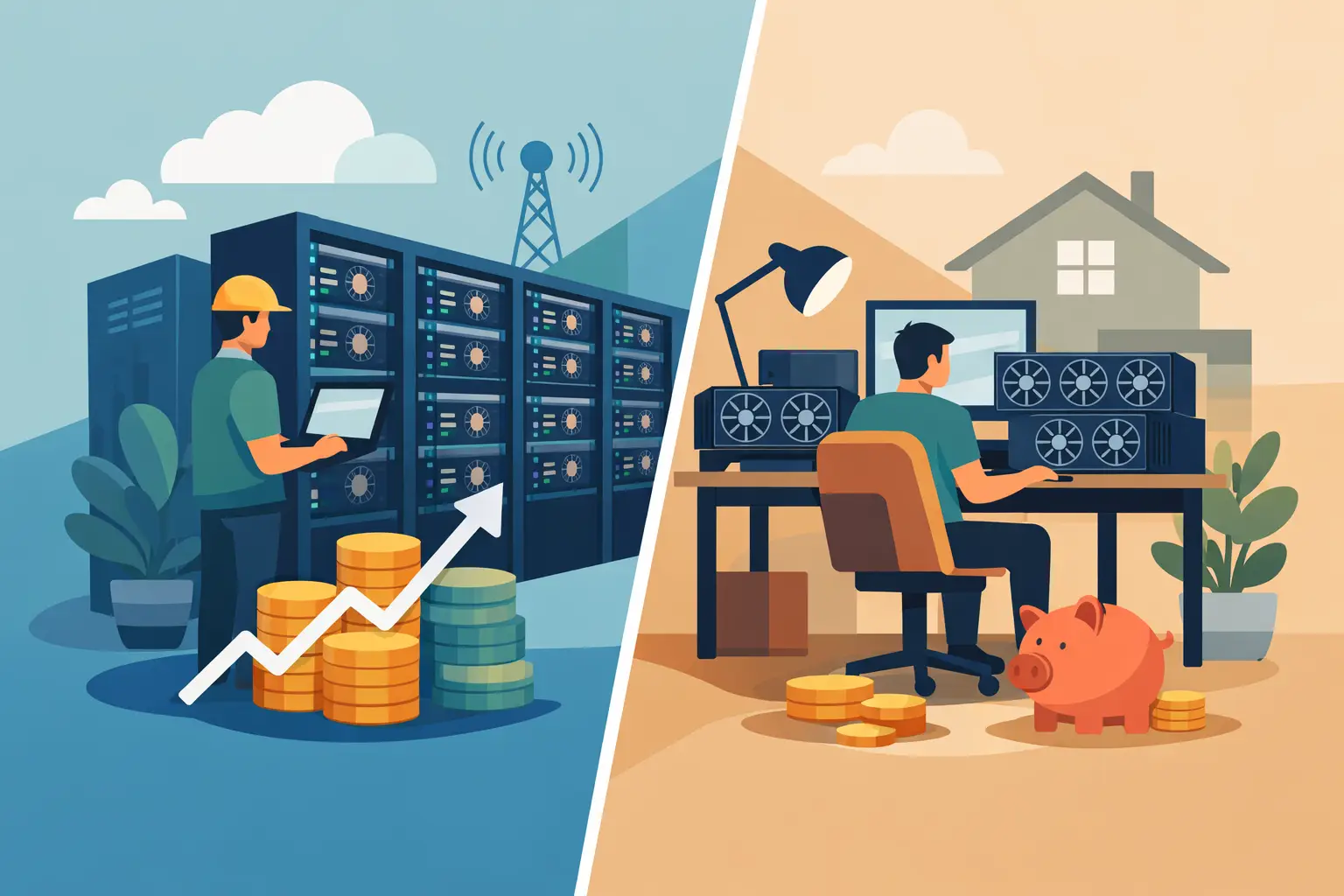 Hosted Mining Versus Home Mining: What Pays Off?