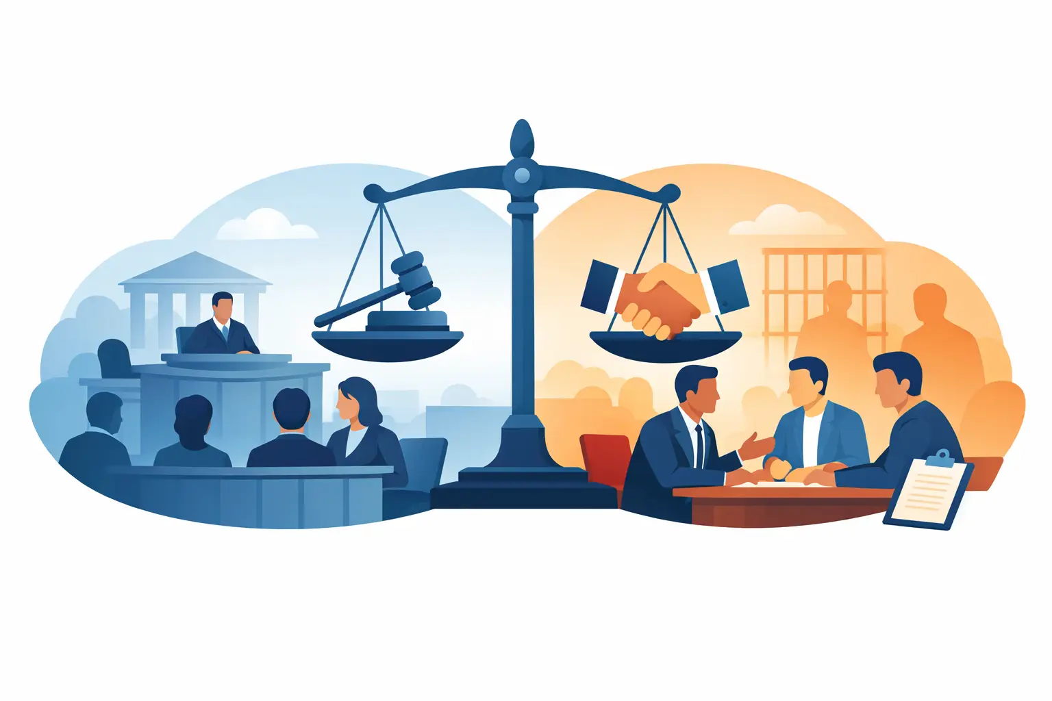 Trial Plea Bargain Comparison in Criminal Cases
