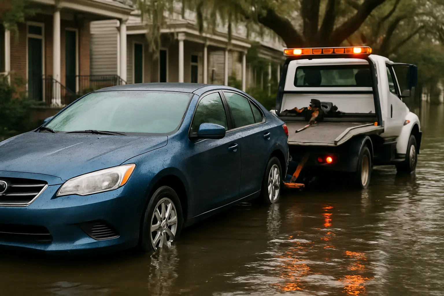 Flooded Car in New Orleans? Tow It the Right Way