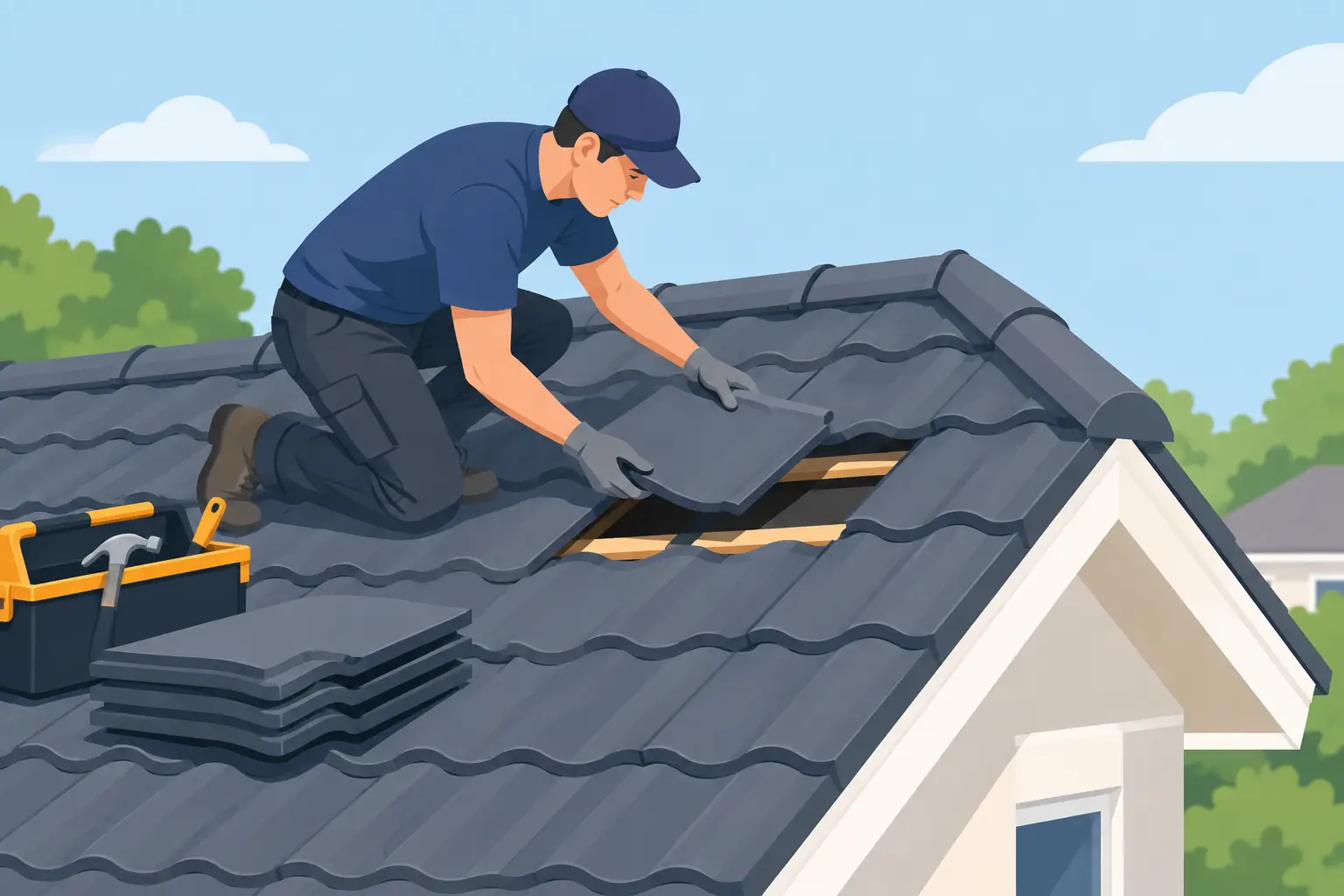 How to Repair Slipped Roof Tiles Safely at Home