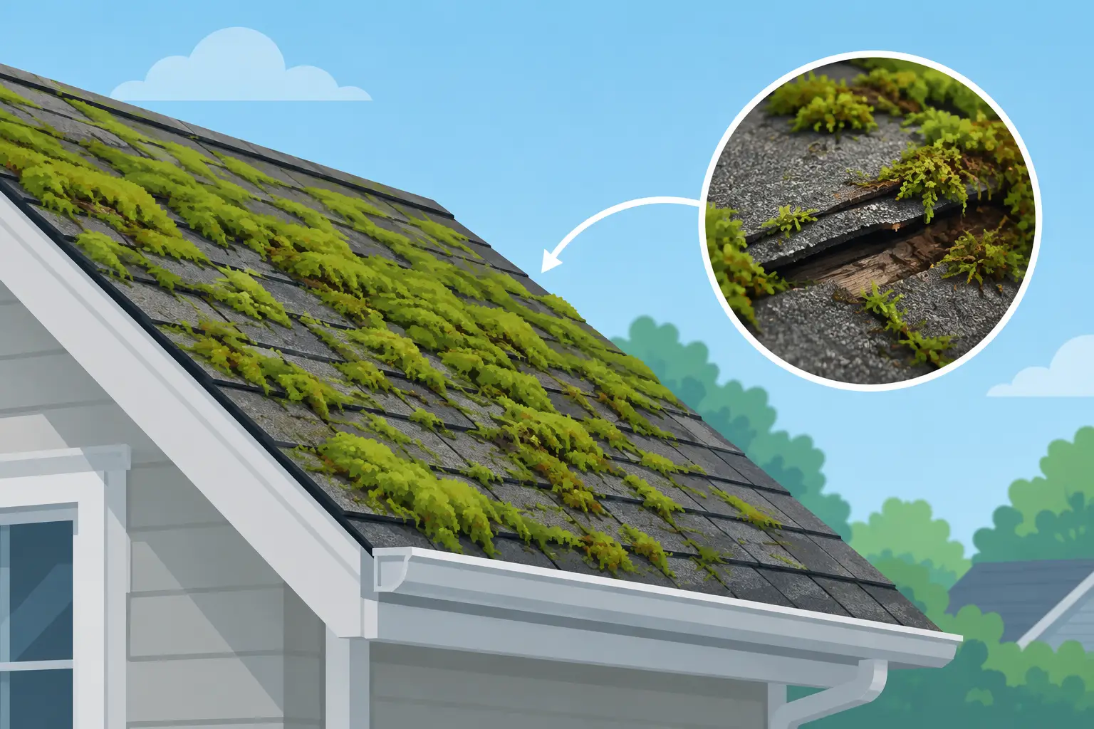 Does Roof Moss Cause Damage to Your Roof?