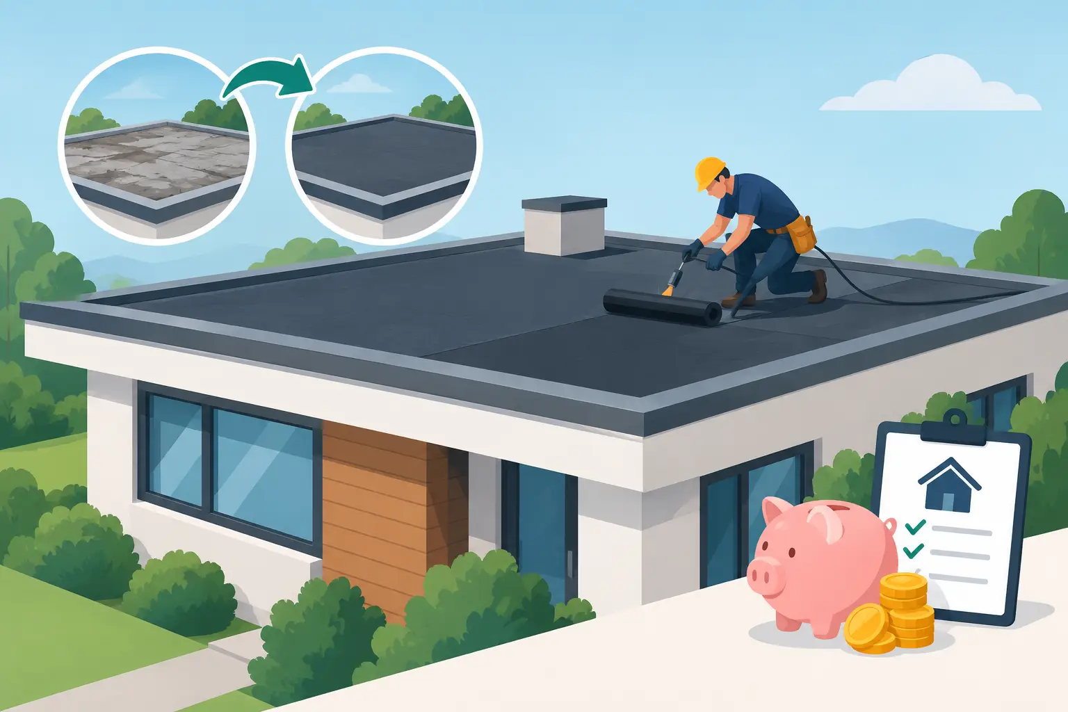 Flat Roof Replacement Cost for Your Home