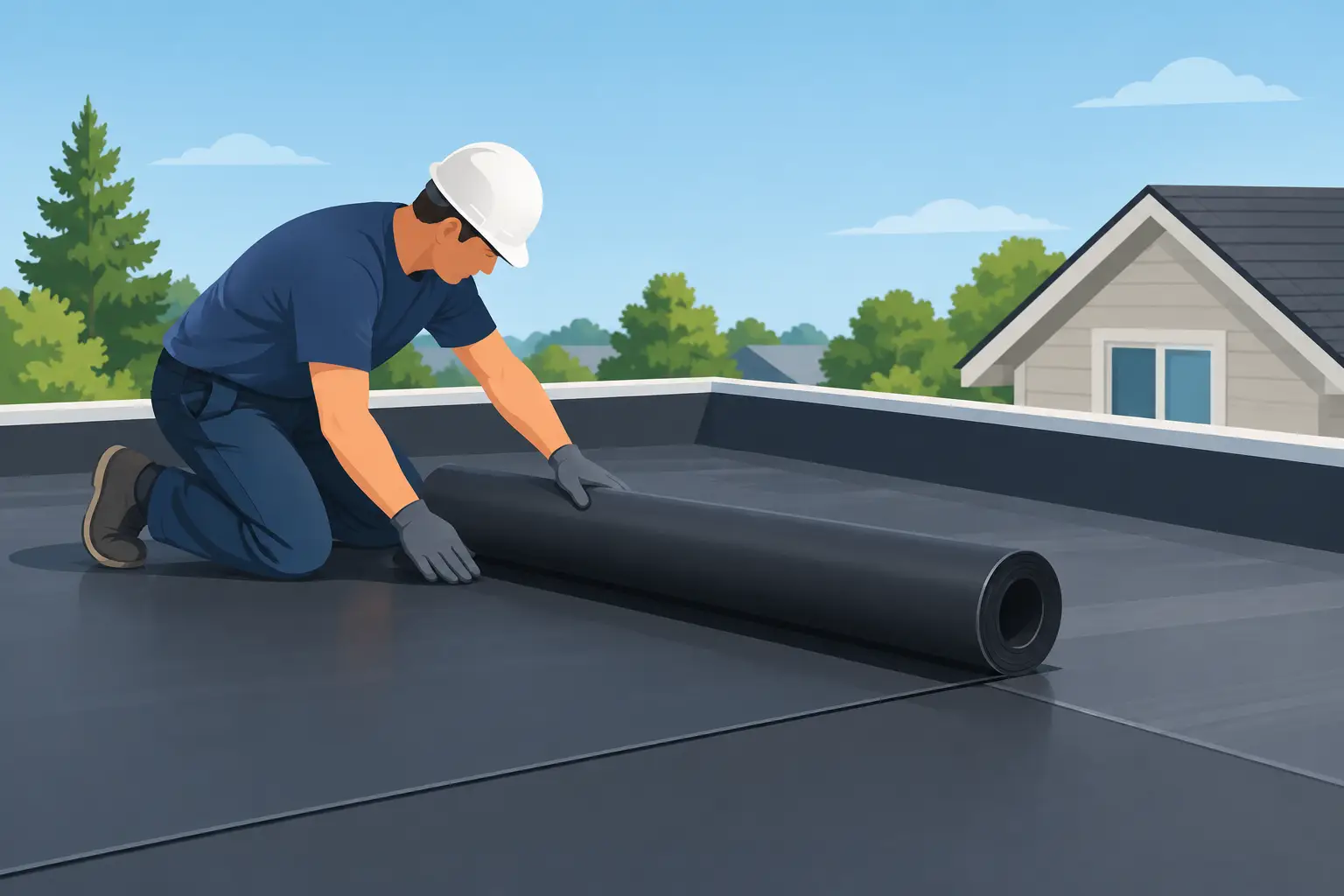 EPDM Roofing Installation Done Properly at Home