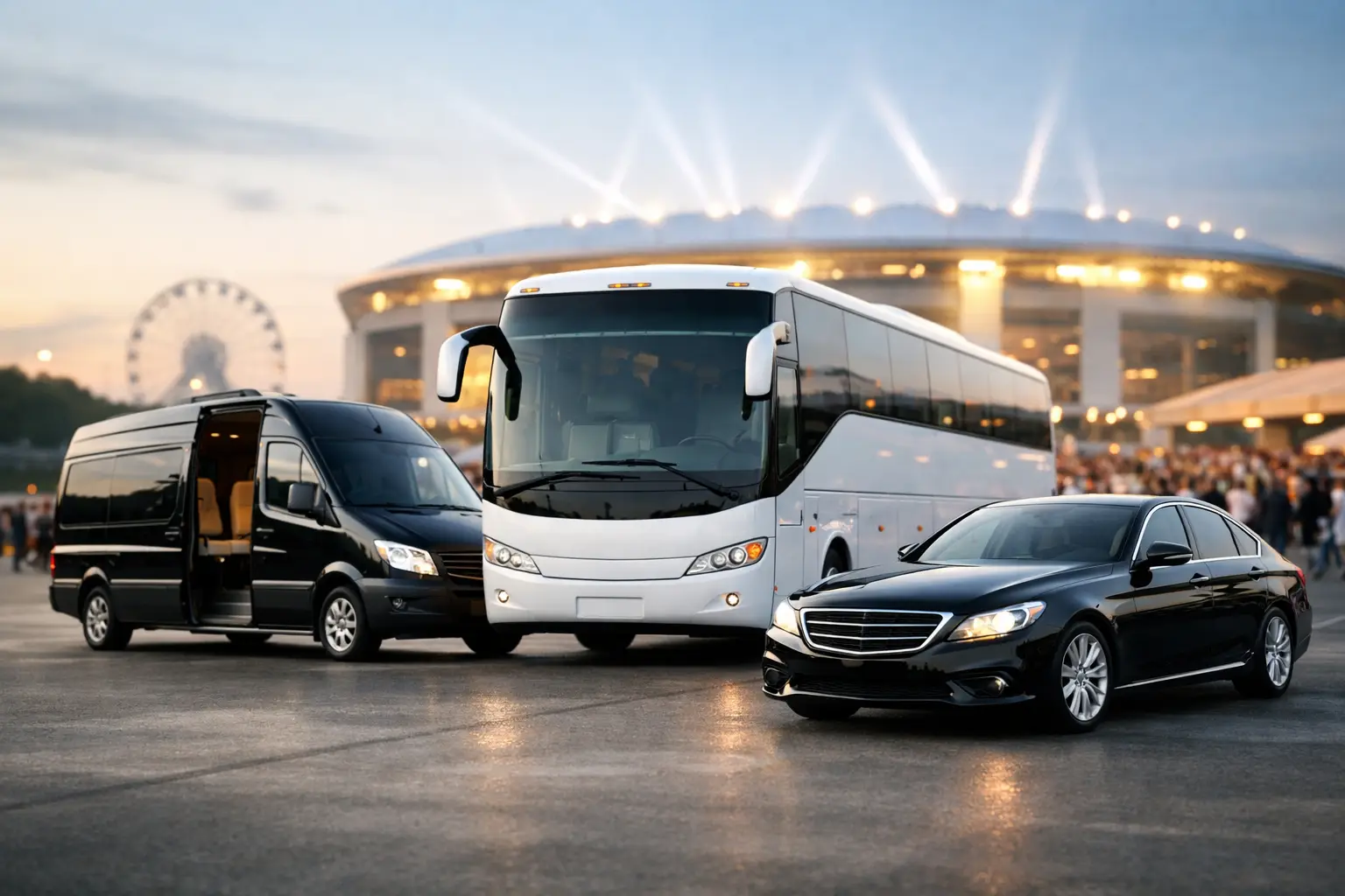 Opções de transporte para grandes eventos