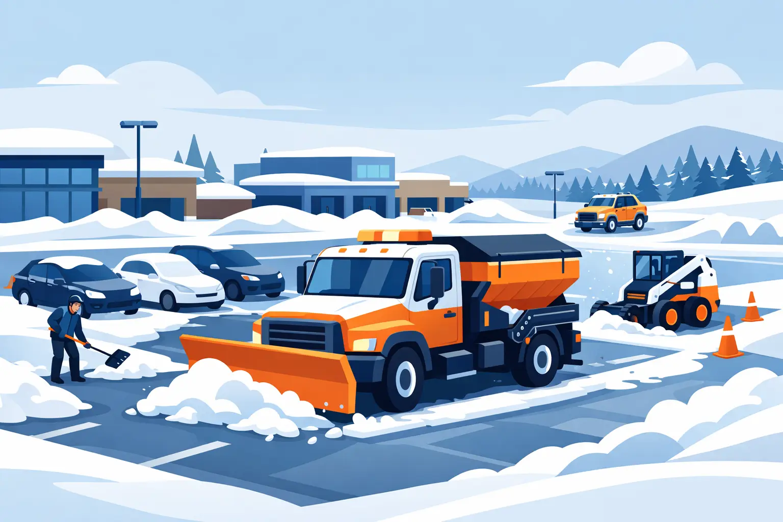 Parking Lot Snow Removal Service That Shows Up