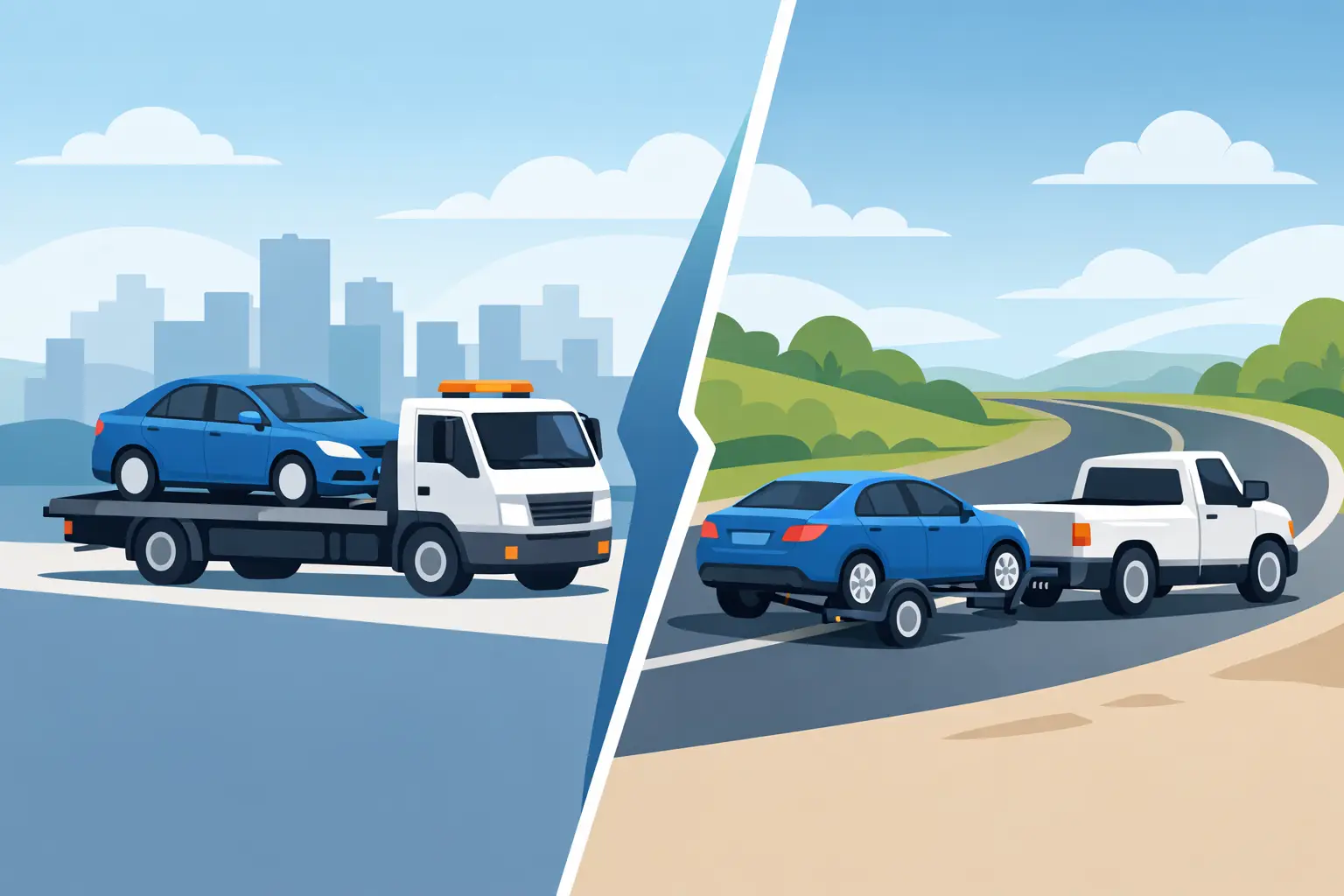 Flatbed Towing Versus Dolly Towing - Which Is Safer?