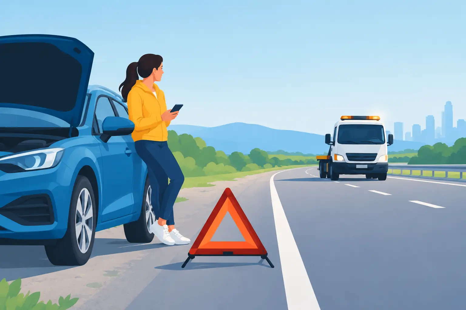 Roadside Safety Waiting Guide for Stranded Drivers