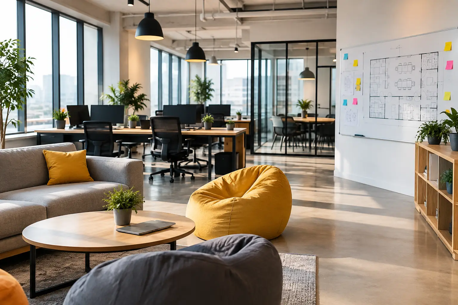 Startap ofis nümunəsi ilə funksional plan