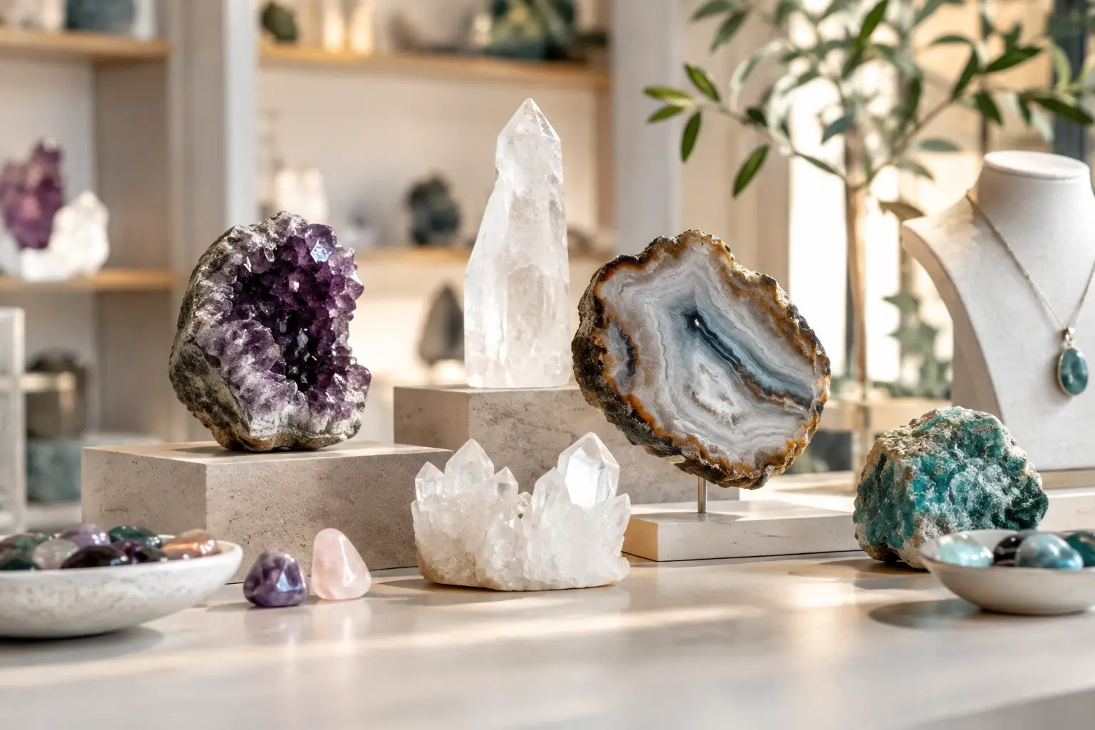 Tendenze minerali per negozi e concept store