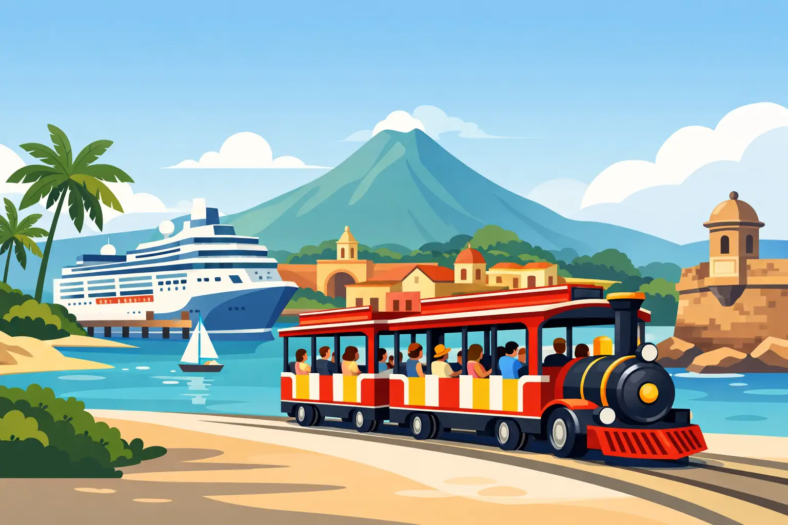 Best Antigua Cruise Port Excursion for One Day / 268 Trolley Train