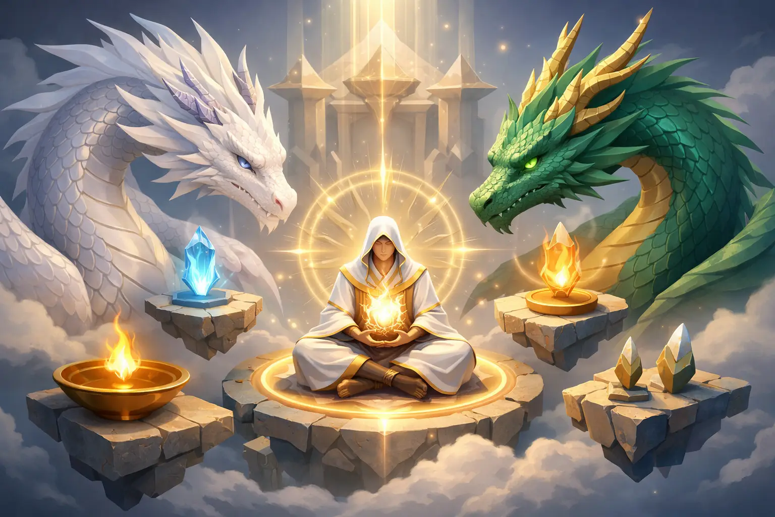 Divine Dragon Companions and Sacred Power