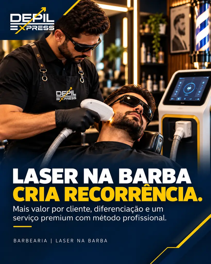Depilação laser da barba na sua barbearia