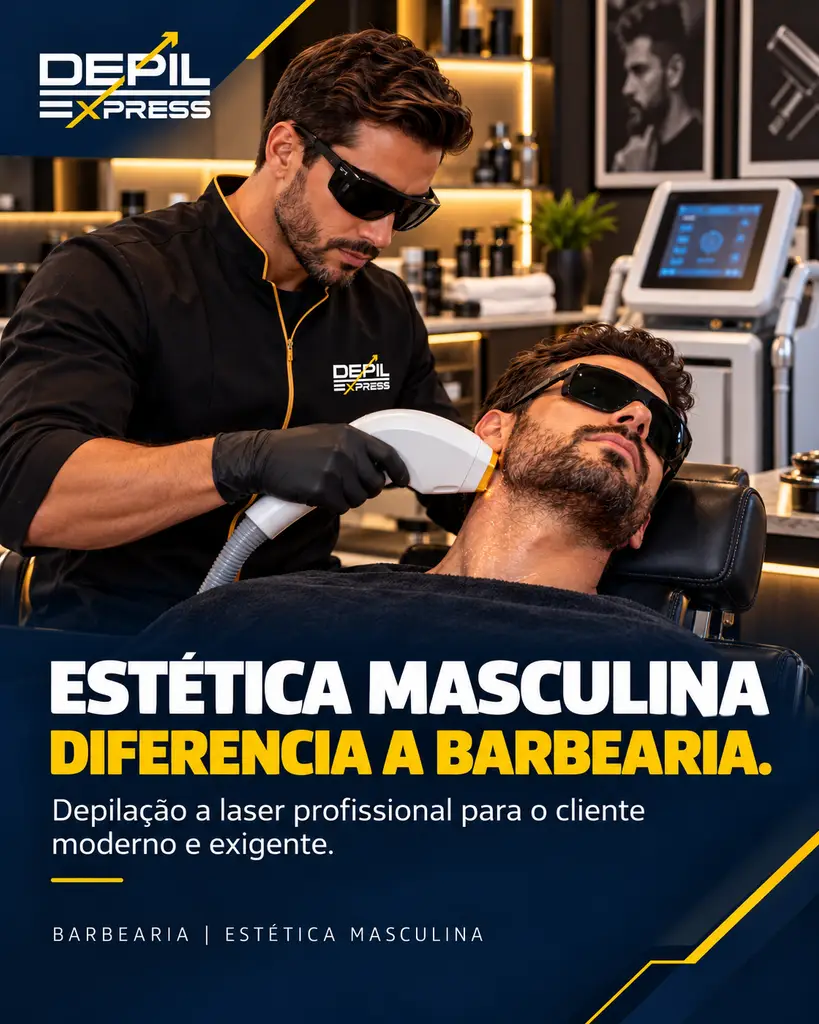 Estética masculina que valoriza a barbearia