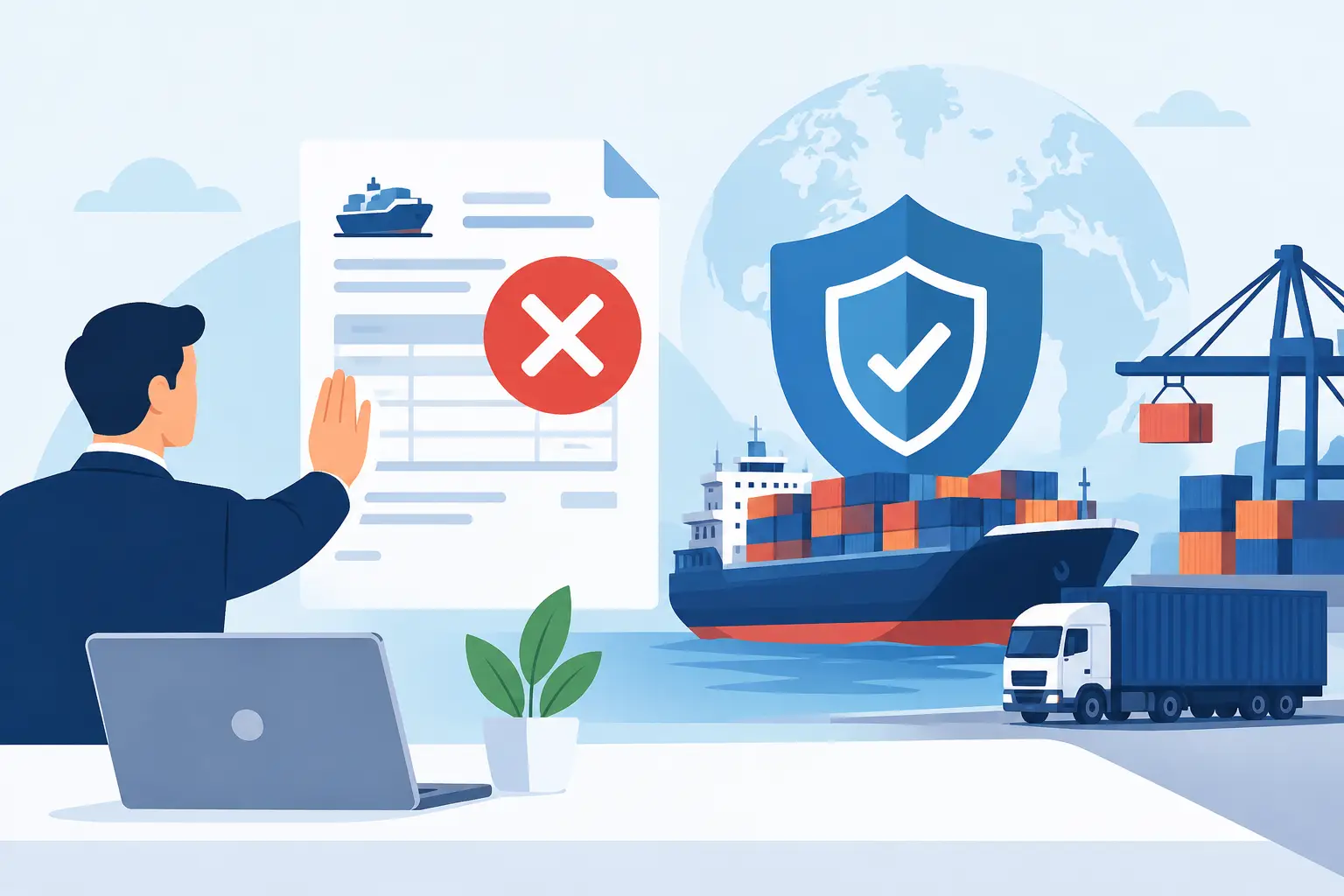 رفض الفواتير التجارية وكيف تحمي شحنتك من التأخير