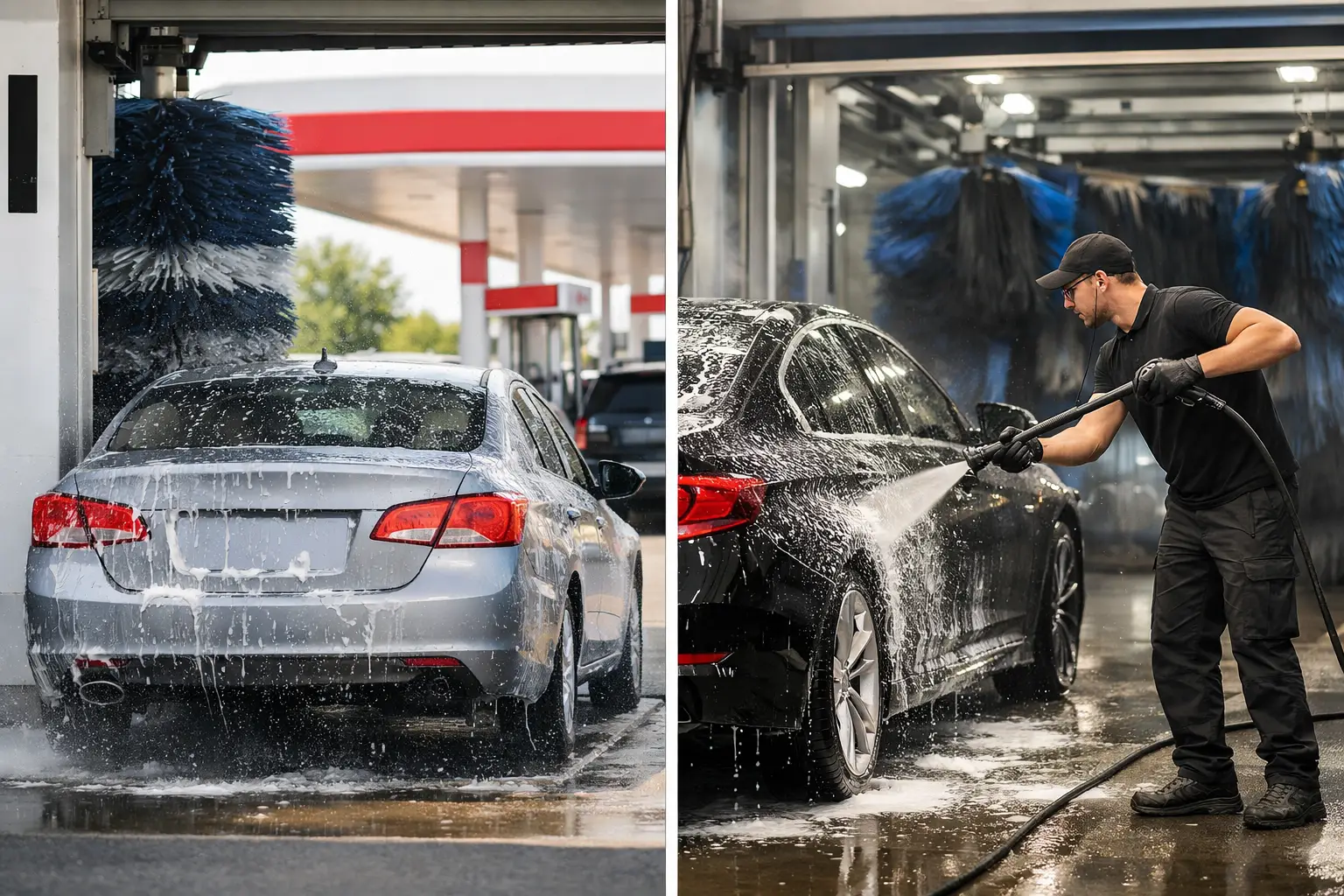 Gas Station Versus Dedicated Wash: What Wins?