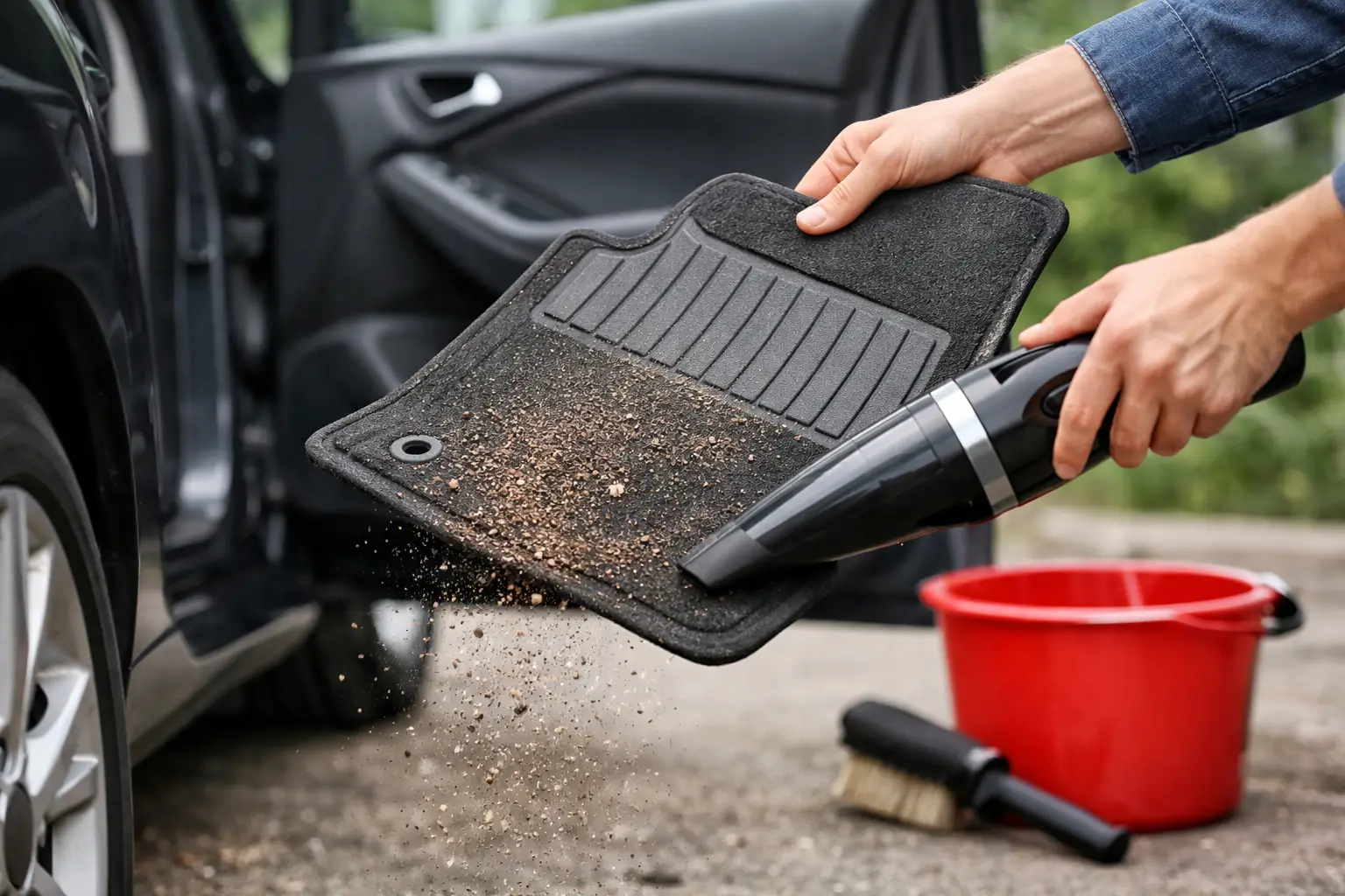 How to Vacuum Car Floor Mats Without a Mess
