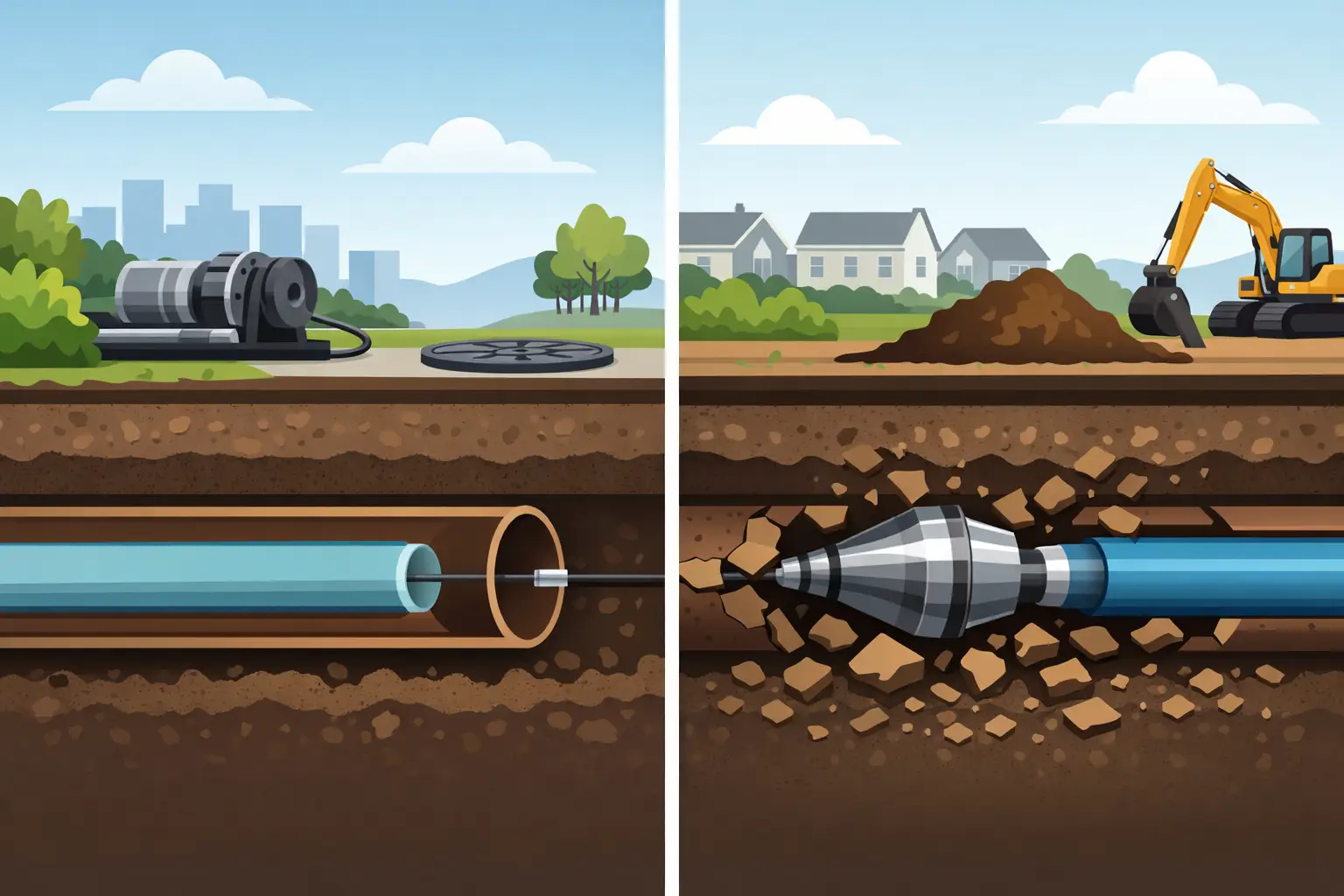 Sewer Lining Versus Pipe Bursting Compared