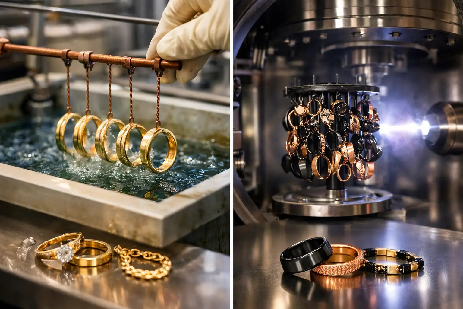 Electroplating vs PVD Coating for Jewellery