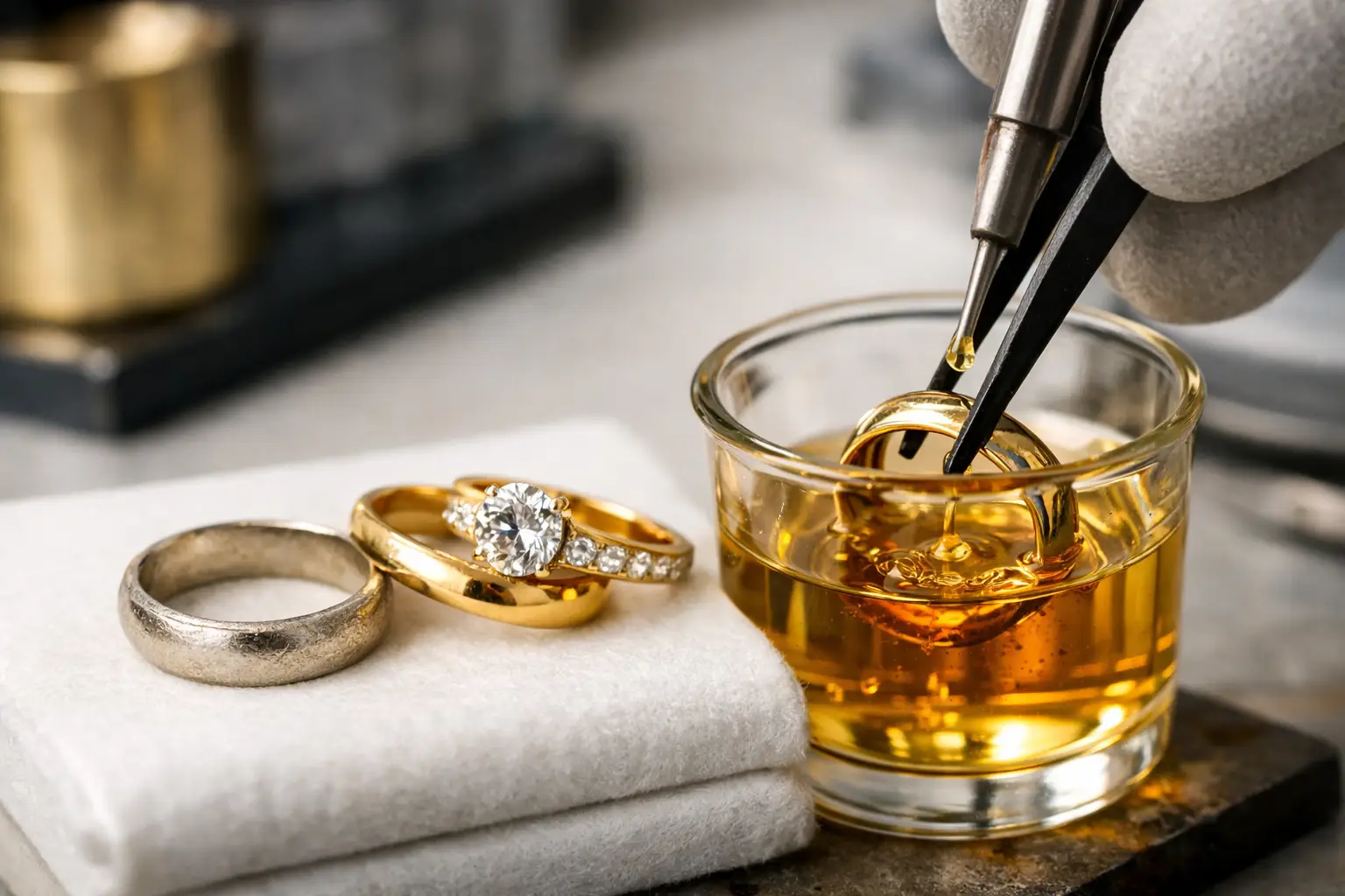 Gold Plating for Wedding Rings Restoration