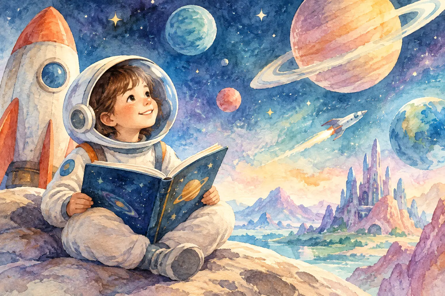 A Space Adventure Book for Kids They Star In