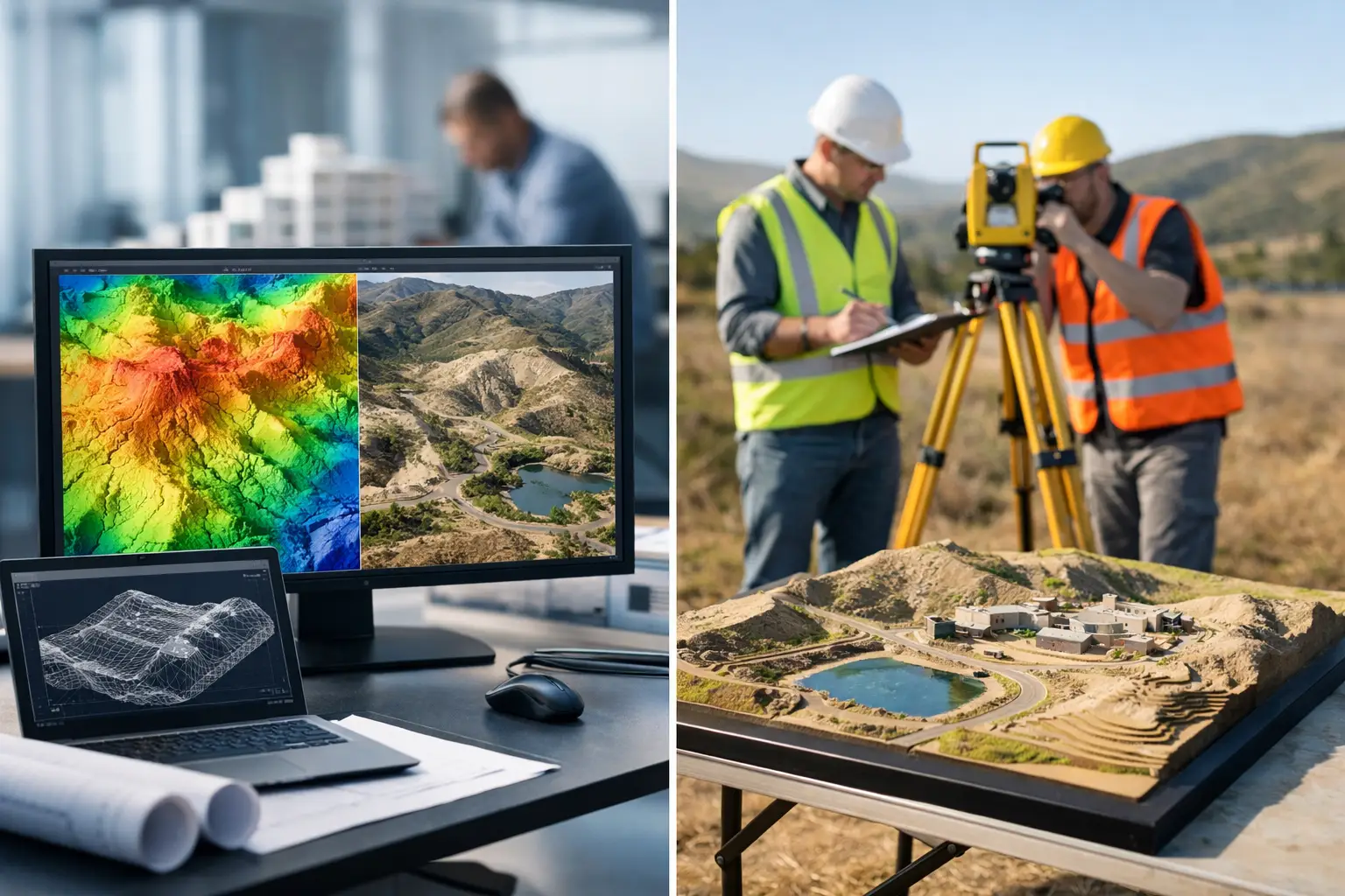 Online Terrain Data Versus Surveys for BIM Models