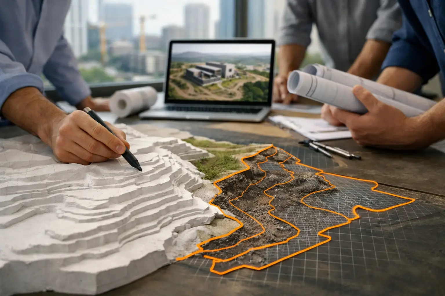 Terrain Boundary Extraction for BIM Site Models