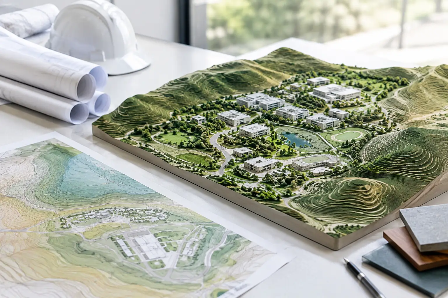 Campus Masterplan Terrain Modelling Example