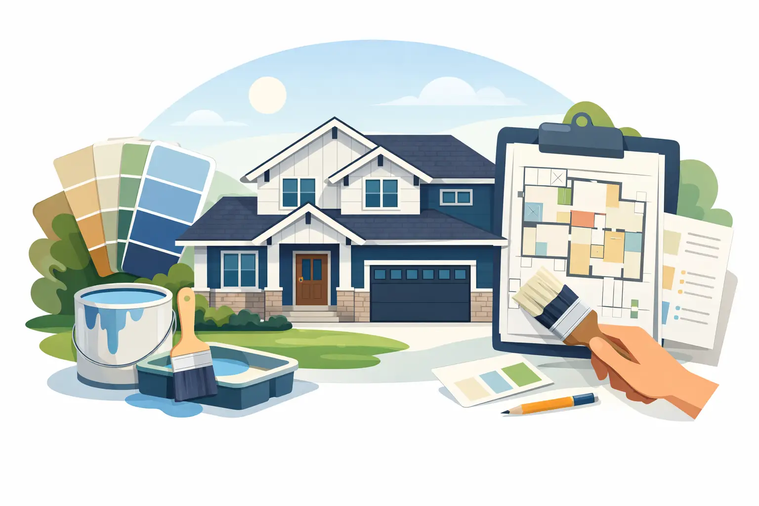 Custom Home Paint Schedule Example for Builders