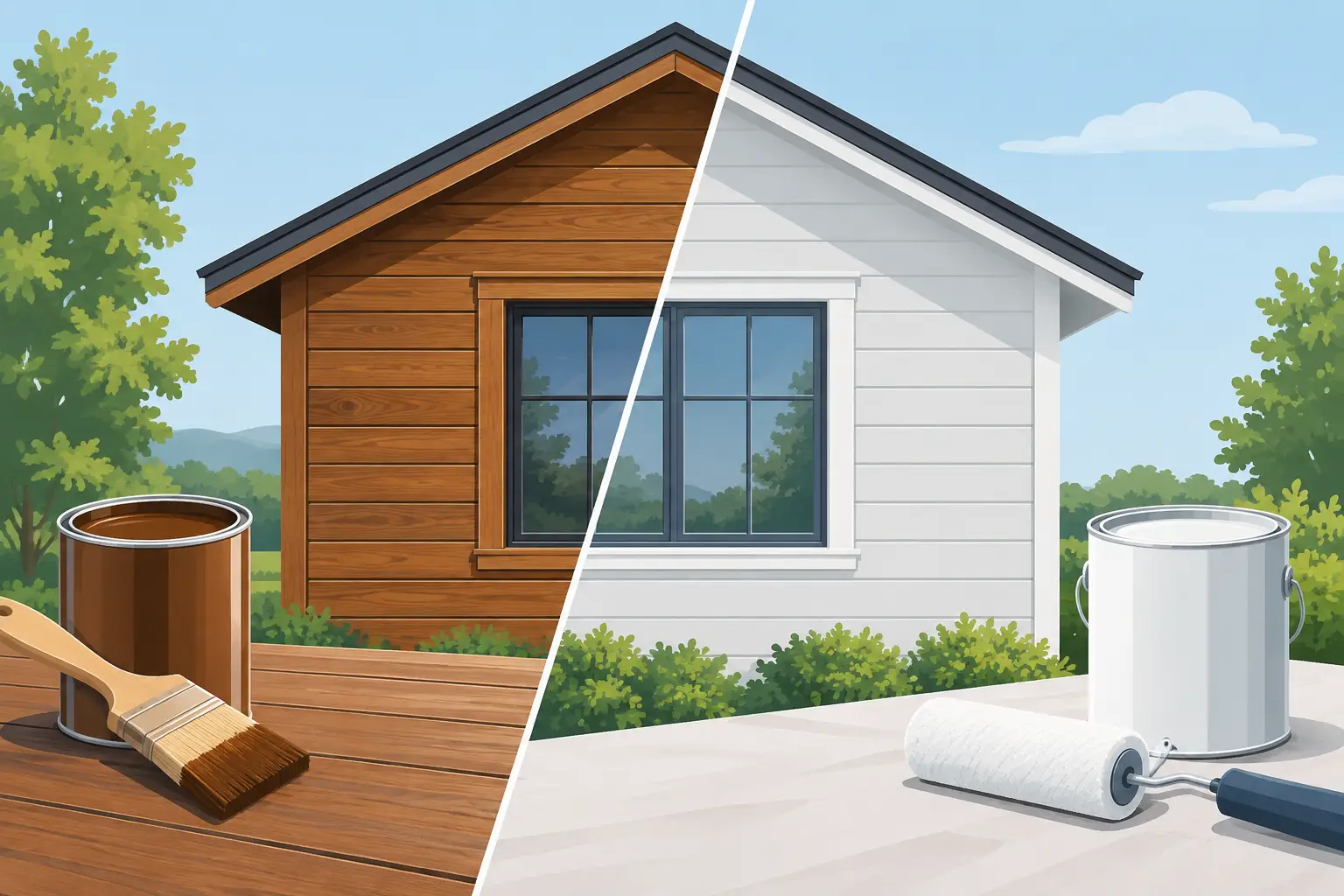 Stain Versus Exterior Paint: Which Lasts?