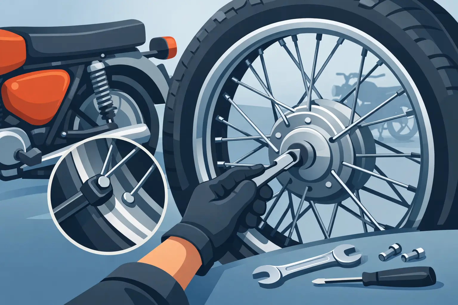 Simson Speichen nachziehen ohne Seitenschlag