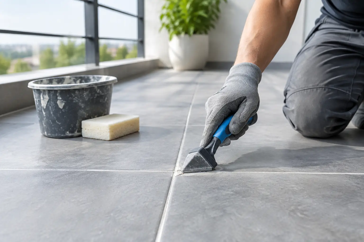 Balcony Grout Restoration Without Removing Tiles