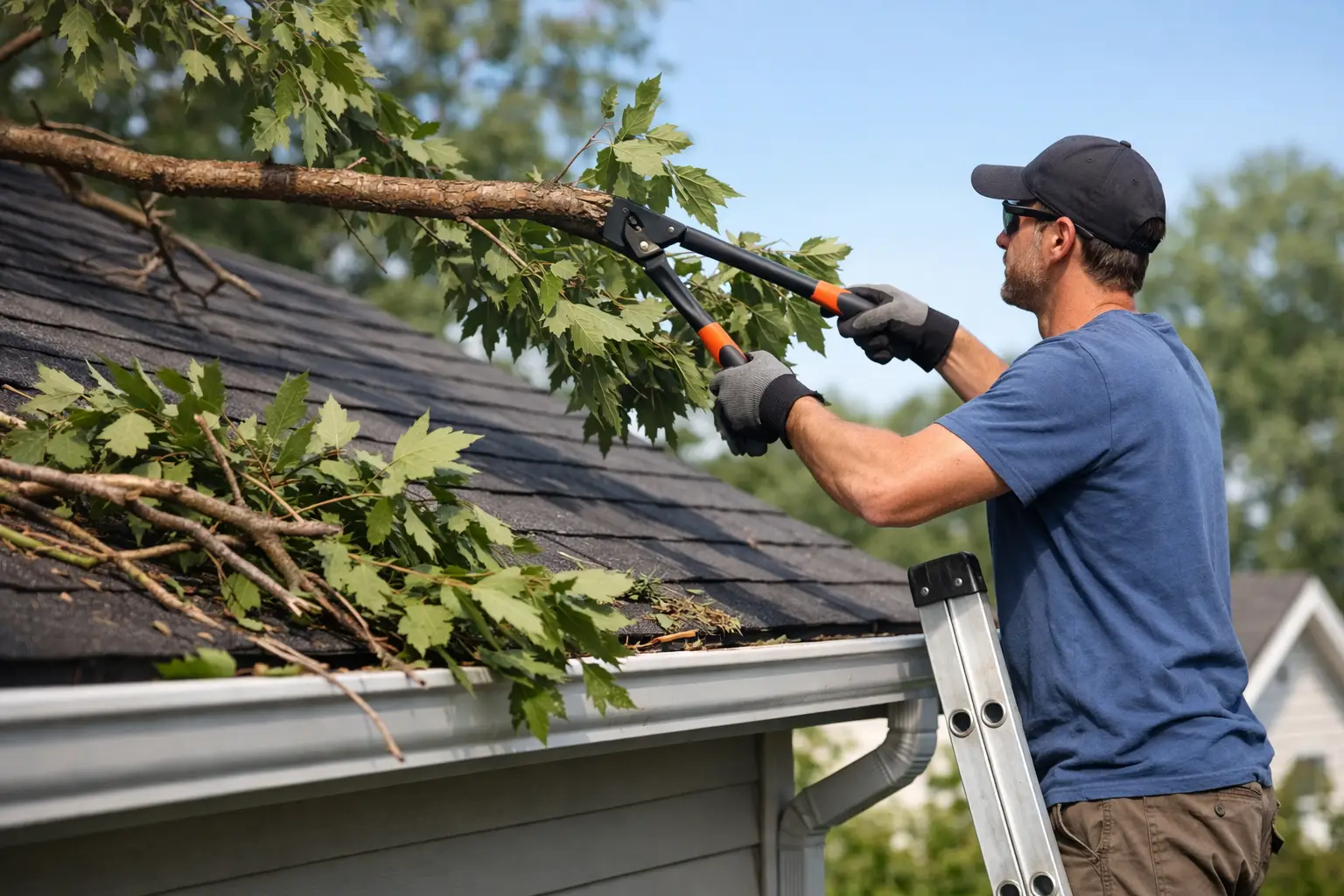 How to Clear Branches From Your Roofline