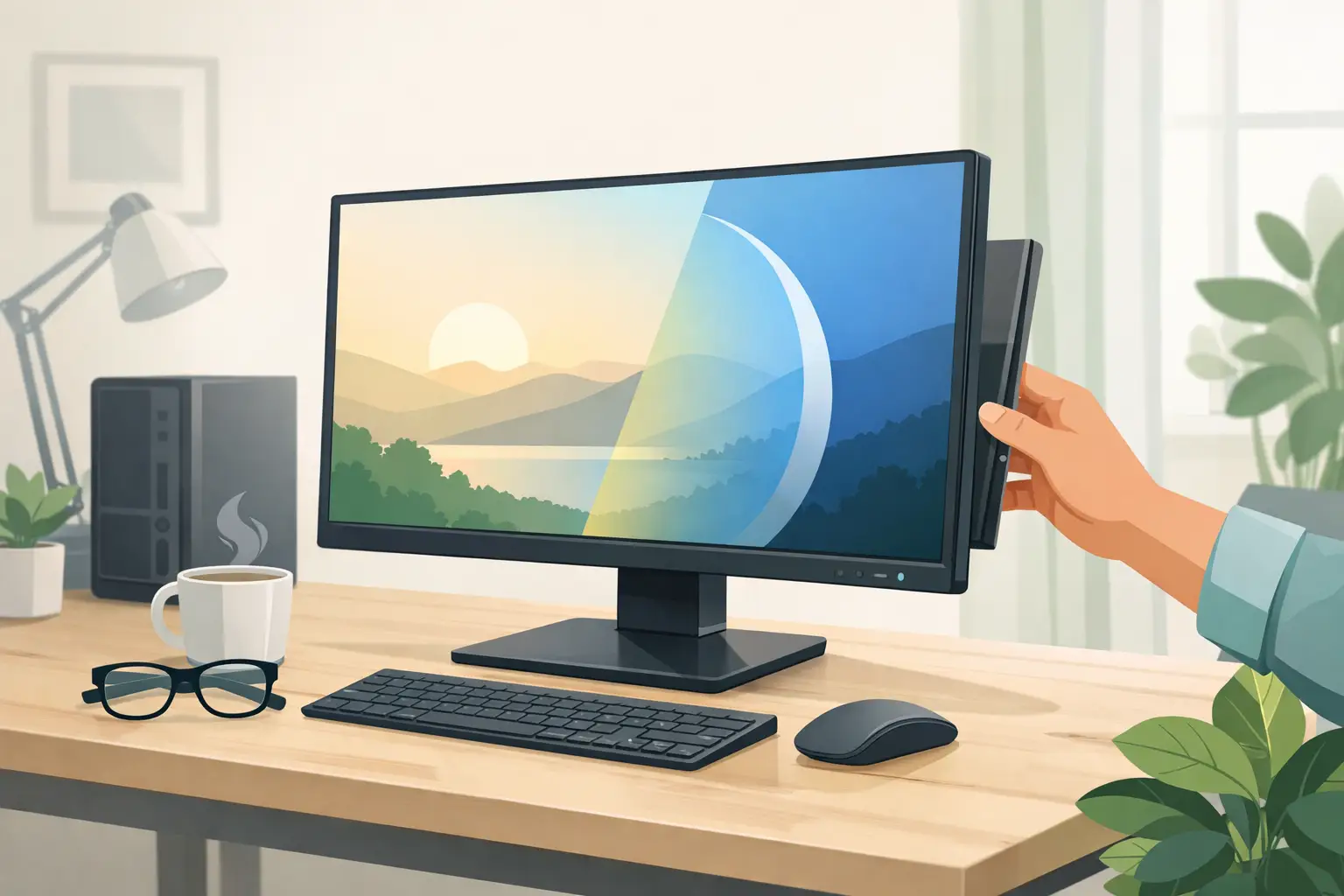 Monitor na prácu z domu, ktorý šetrí oči