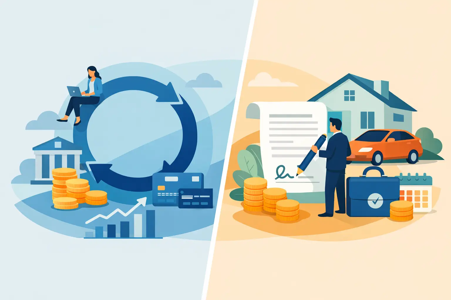 Revolving Credit Versus Term Loan Explained