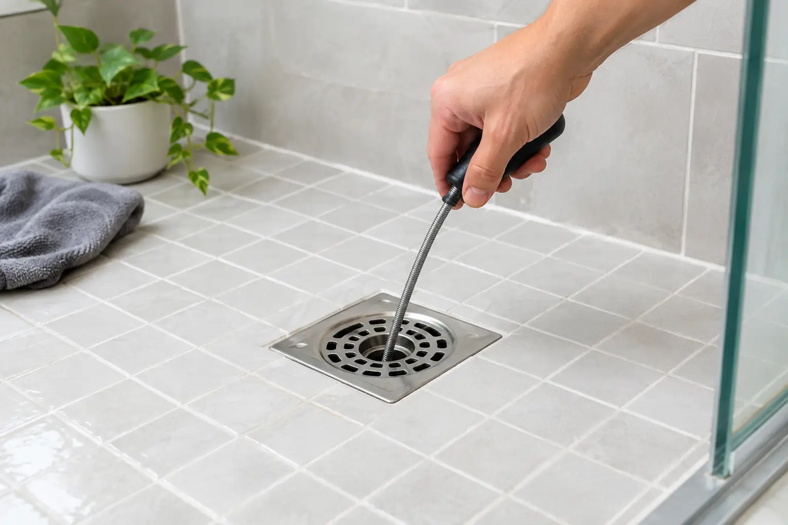 How to Clear a Shower Drain Without Damage