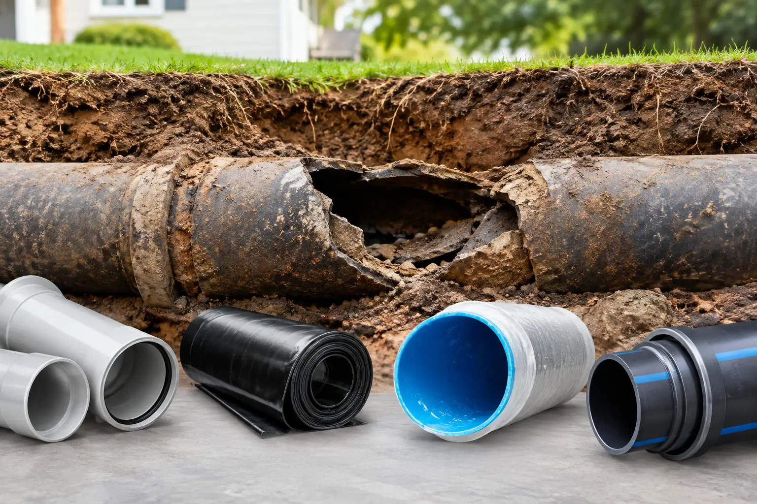 Collapsed Sewer Pipe Signs and Repair Options