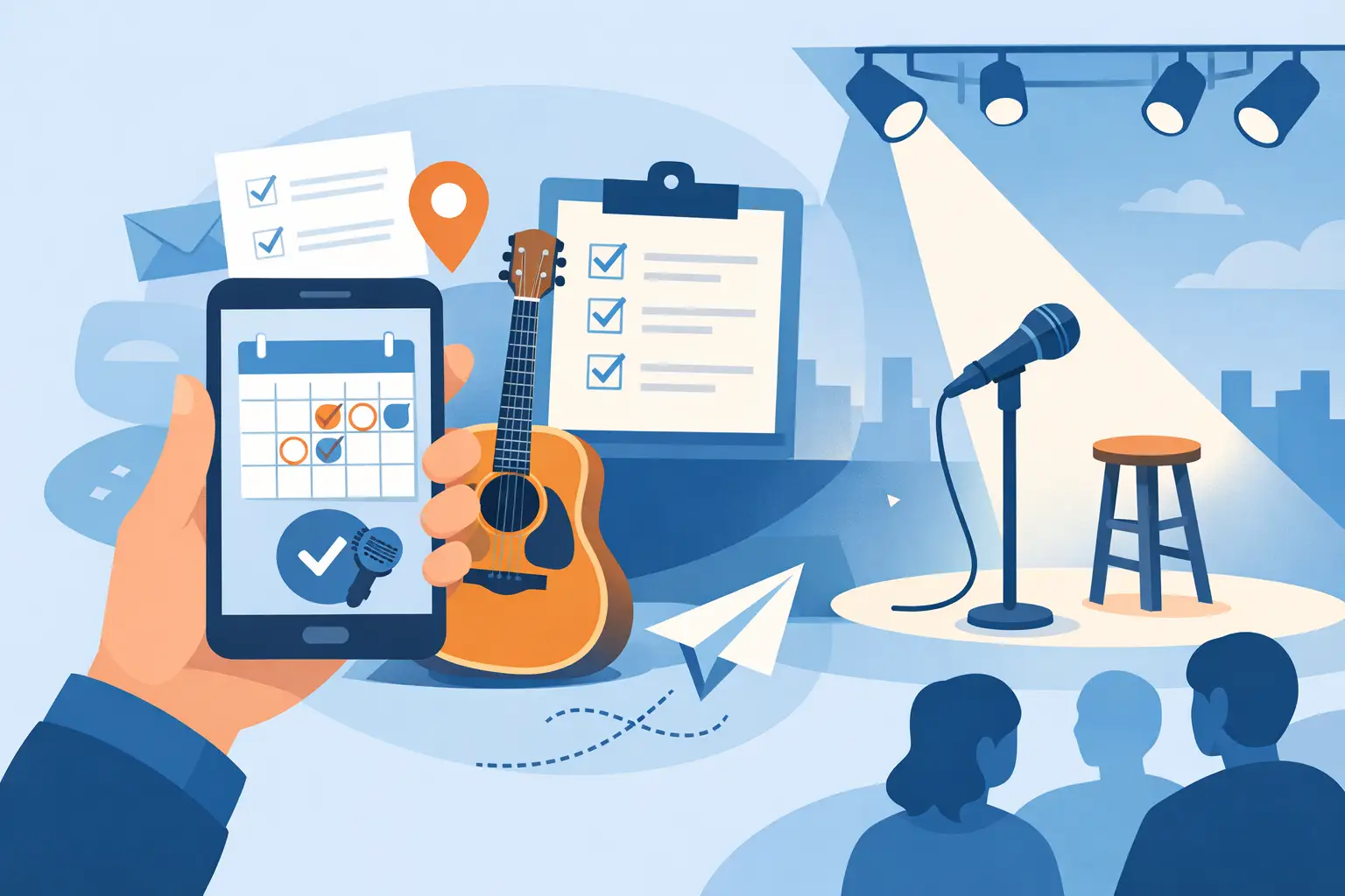 How to Get Booked for Open Mics Fast