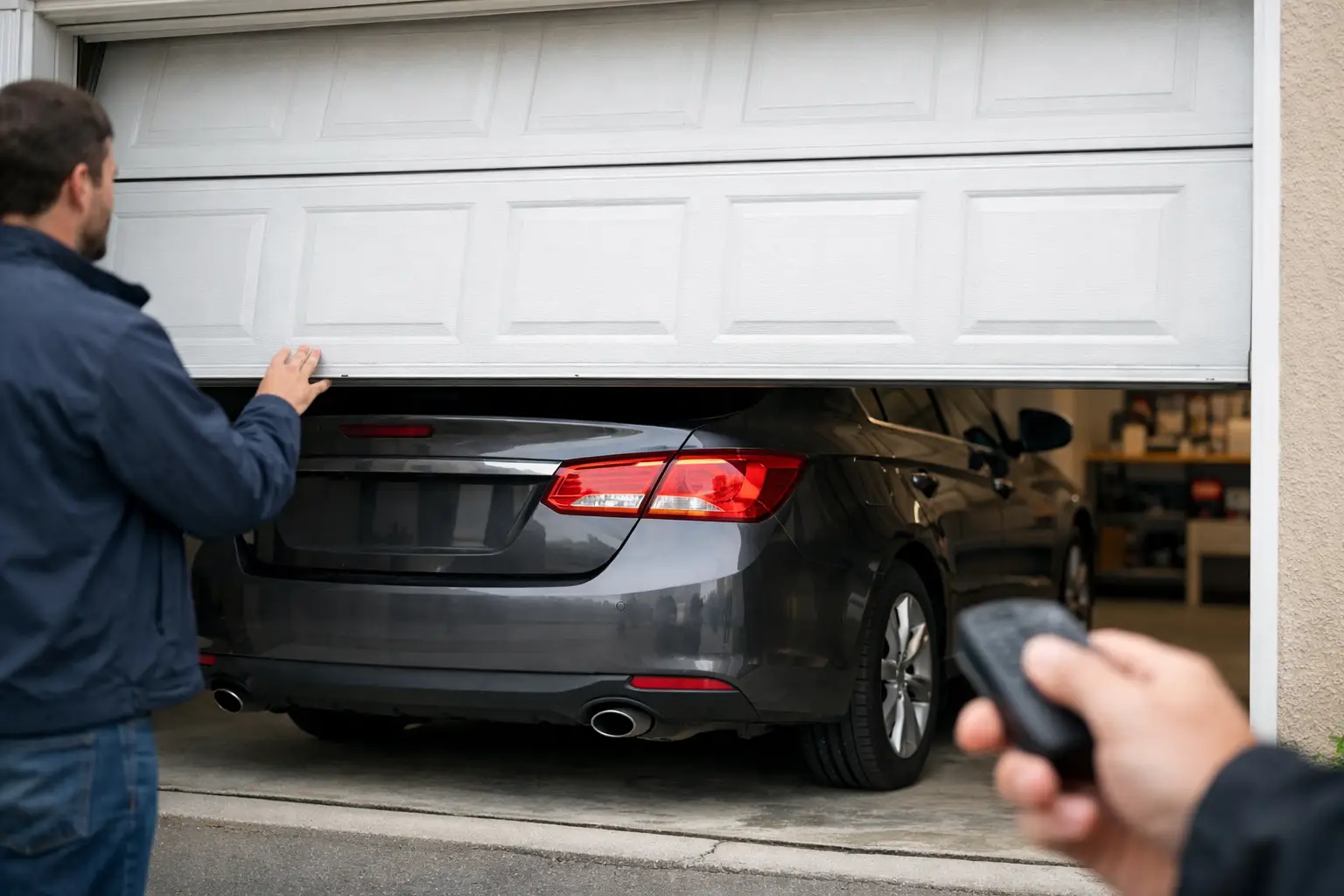 Garage Door Stuck With Car Inside? Do This