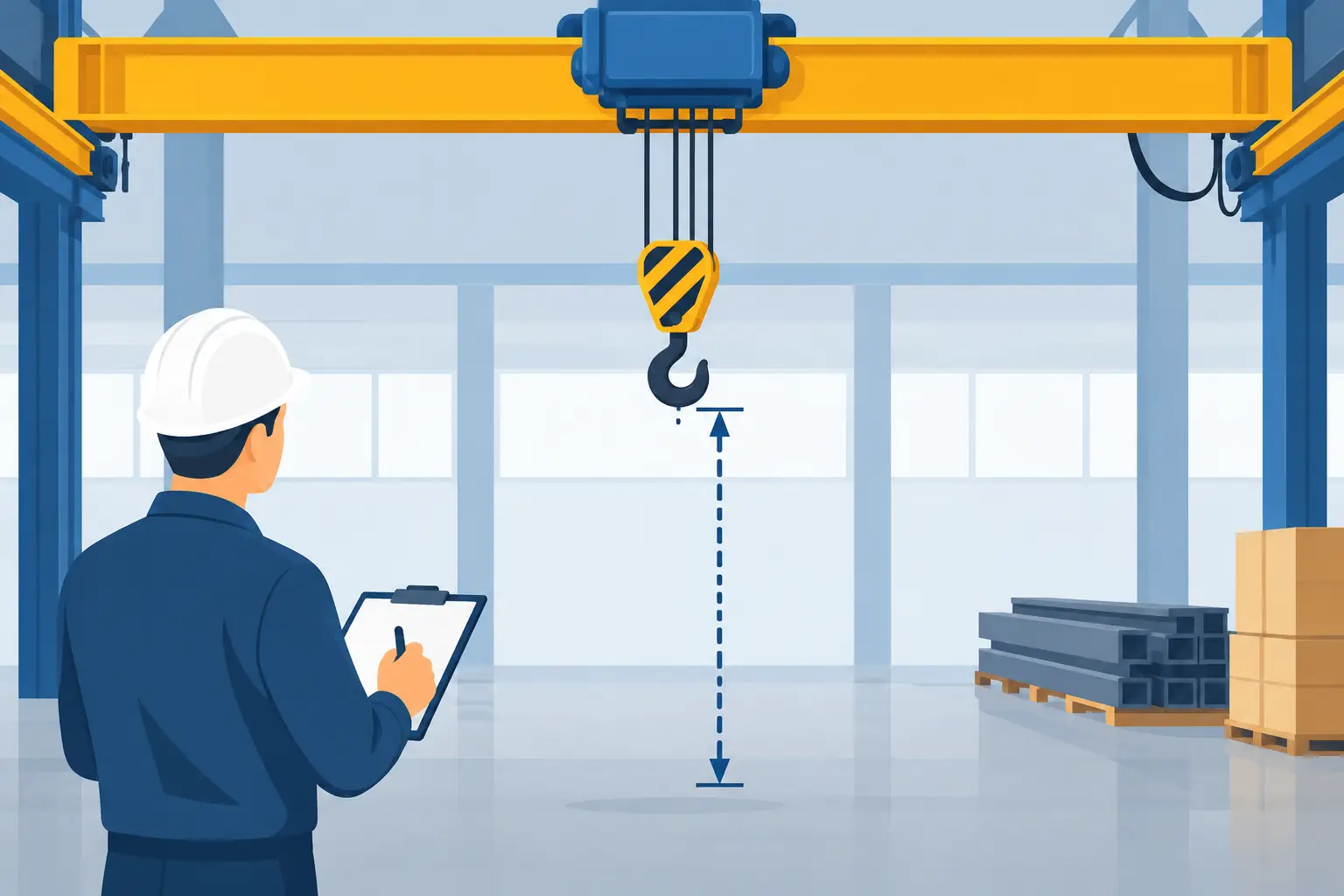 How to Calculate Overhead Crane Hook Height